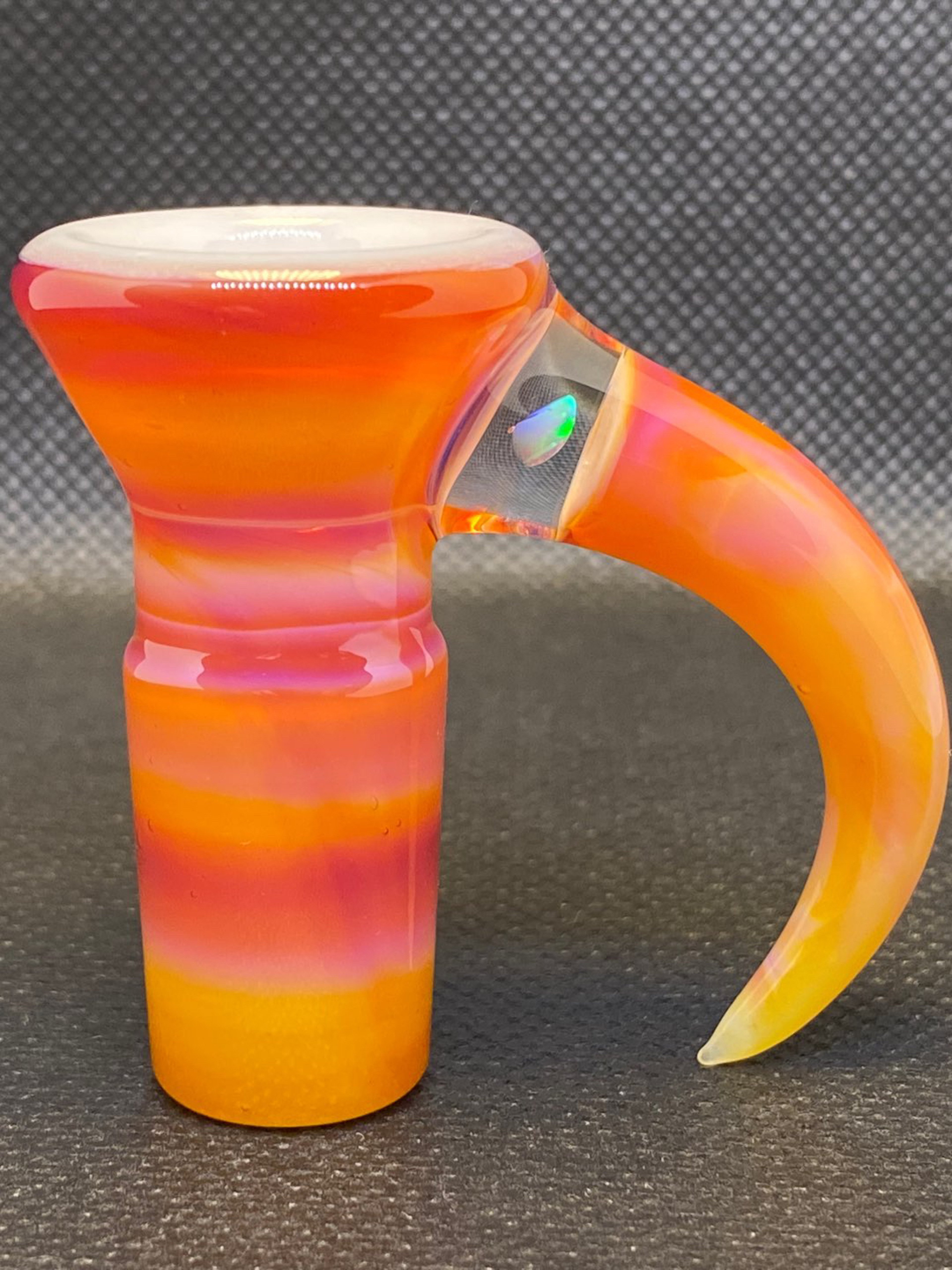 Preview pic of Fully Worked Serendipity Welch slide /w Amber Purple screen & Opal on horn!