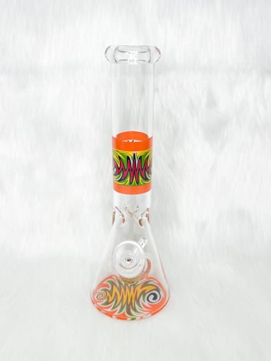 Preview pic of Orange Wig Wag 10 Inch Beaker