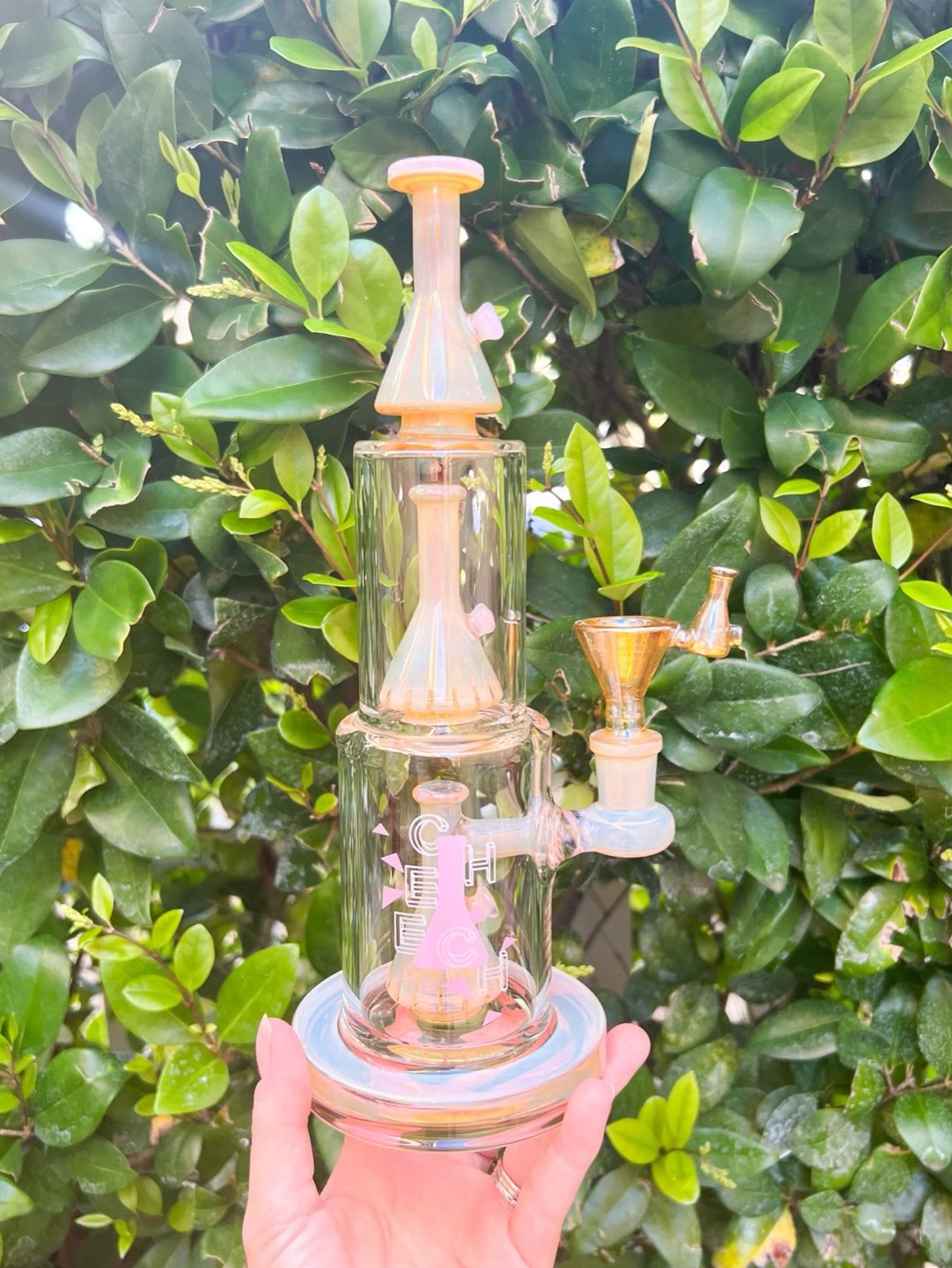 Cheech 11in Fumed Double Perc Bong Water Pipe image 0