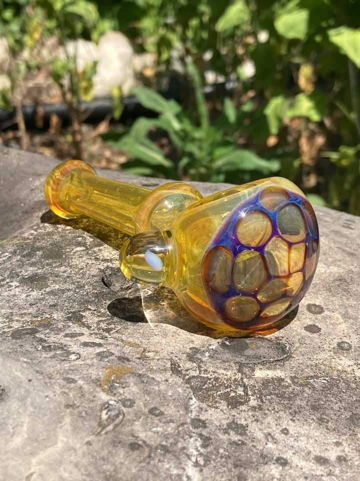 Honeycomb opal spoon