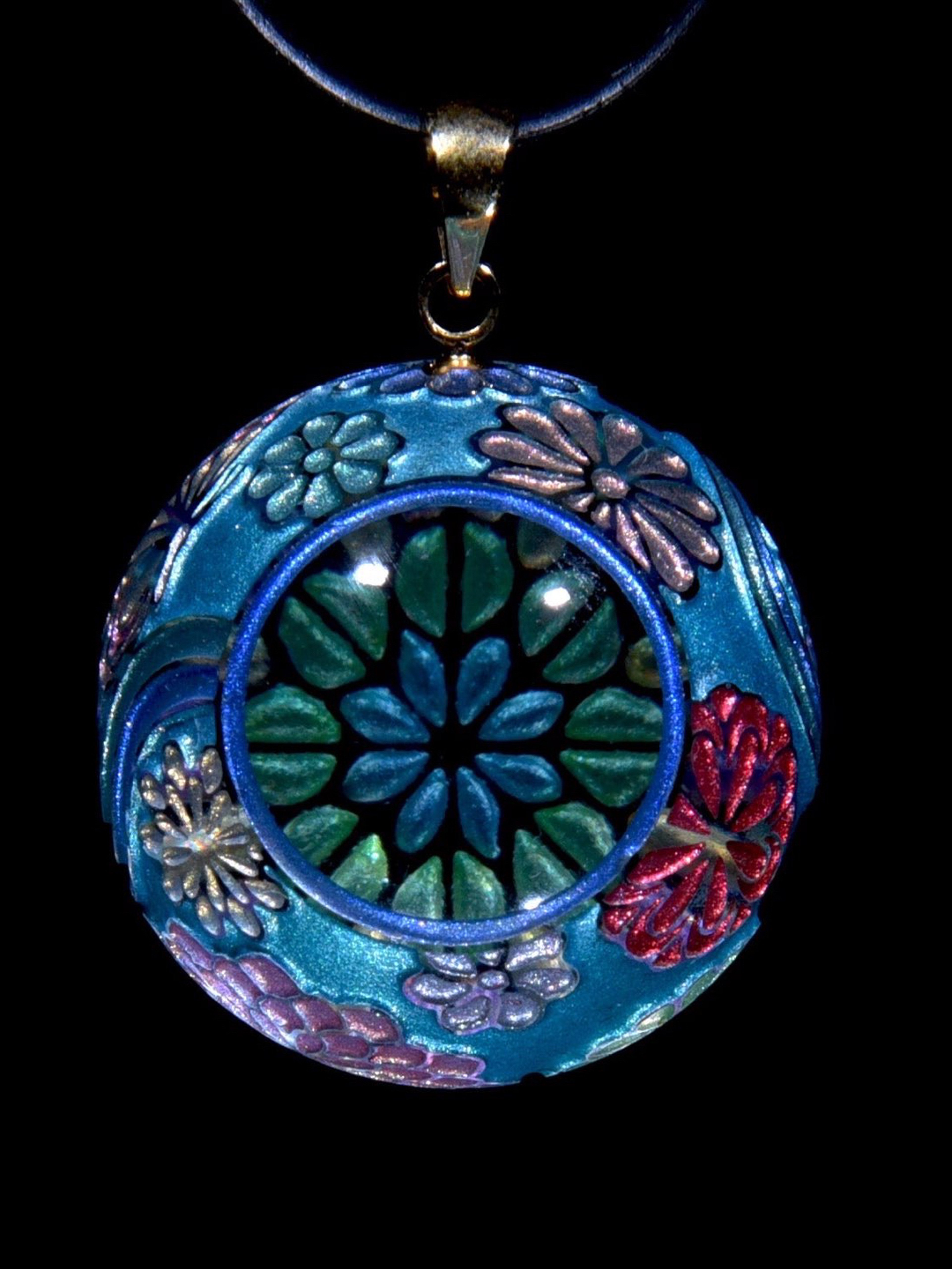 Preview pic of Masataka Joei - Butterfly Kaleidoscope Pendant - Azure