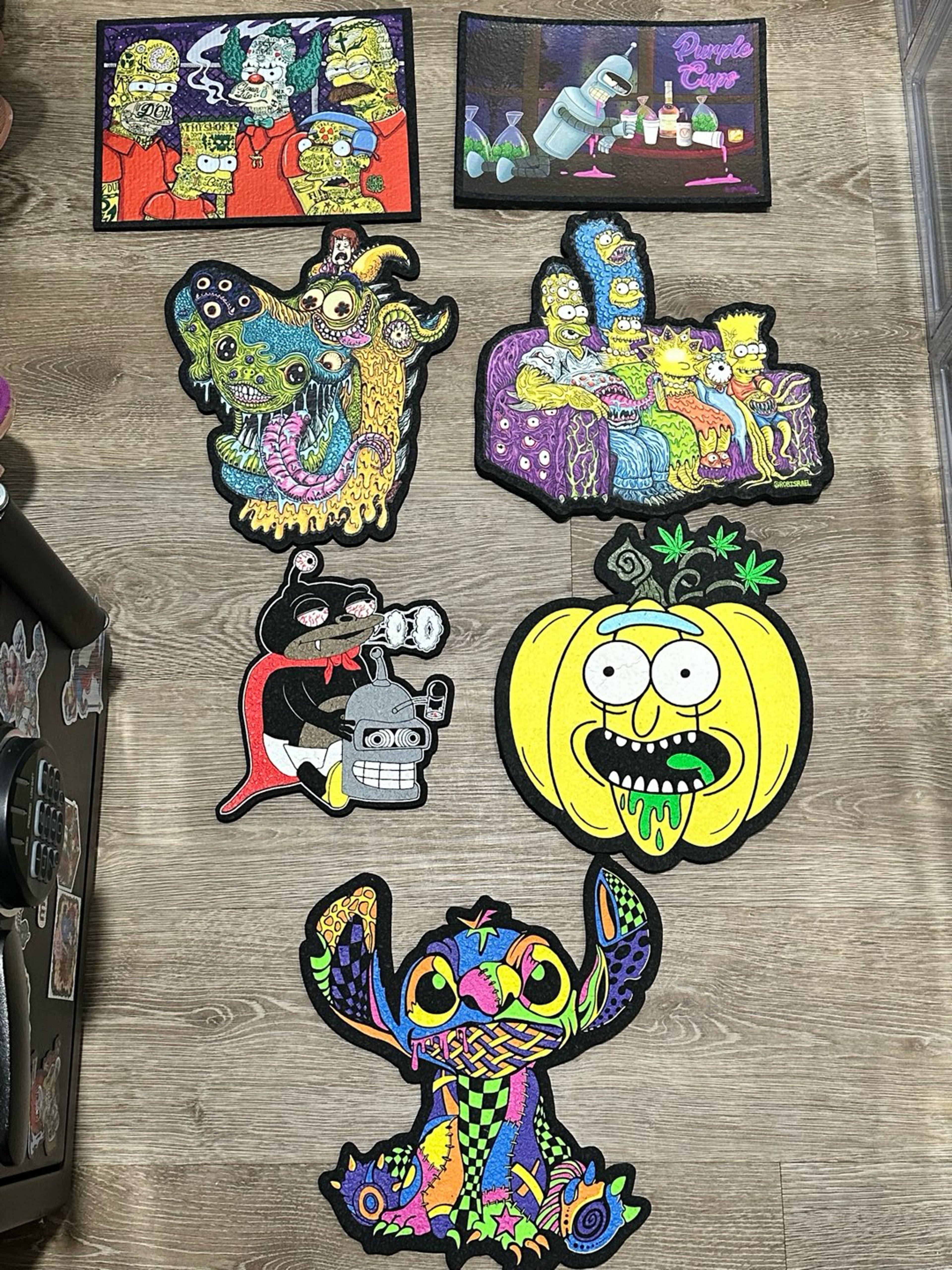 Preview pic of Listing is for all 7 moodmats and Krusty print