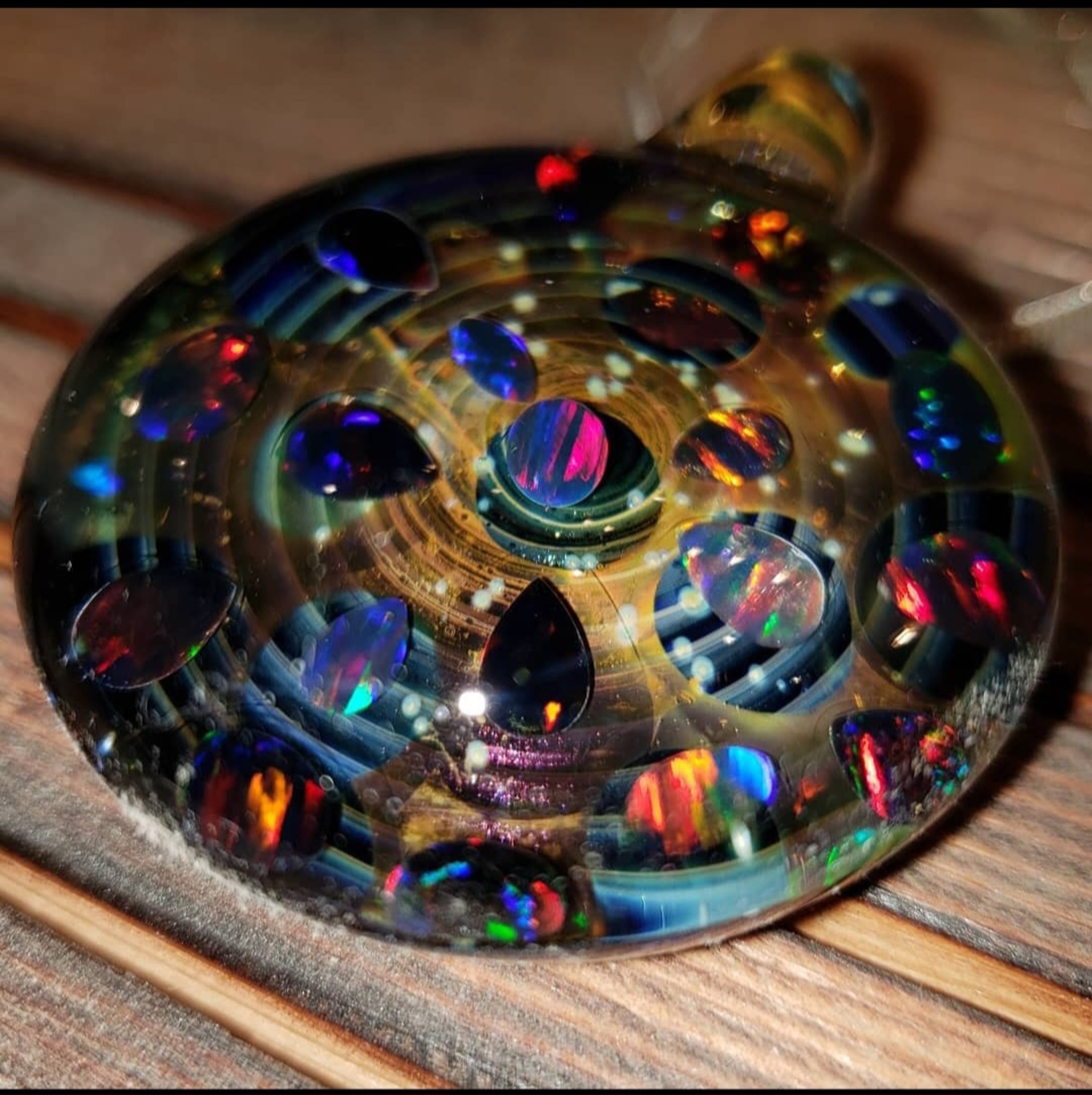 Preview pic of ***STEAL ME $500 + 30 SHIP AND FEES*** 19 Opal Galaxy pendant by Jolex (2013)