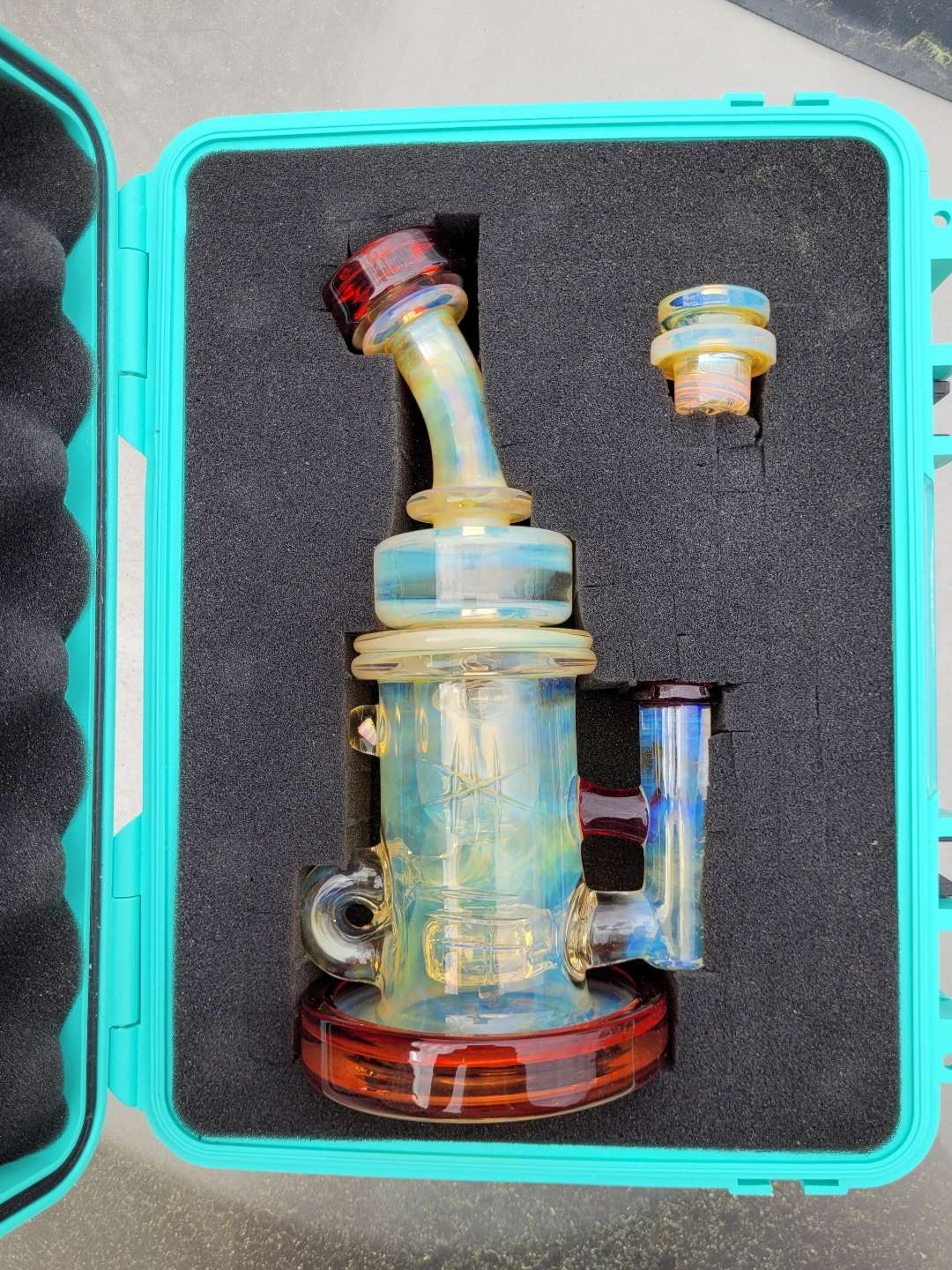 Preview pic of Bronx Glass Mini Klein - w/matching fumed Spinner cap and case SHIPPING INCLUDED