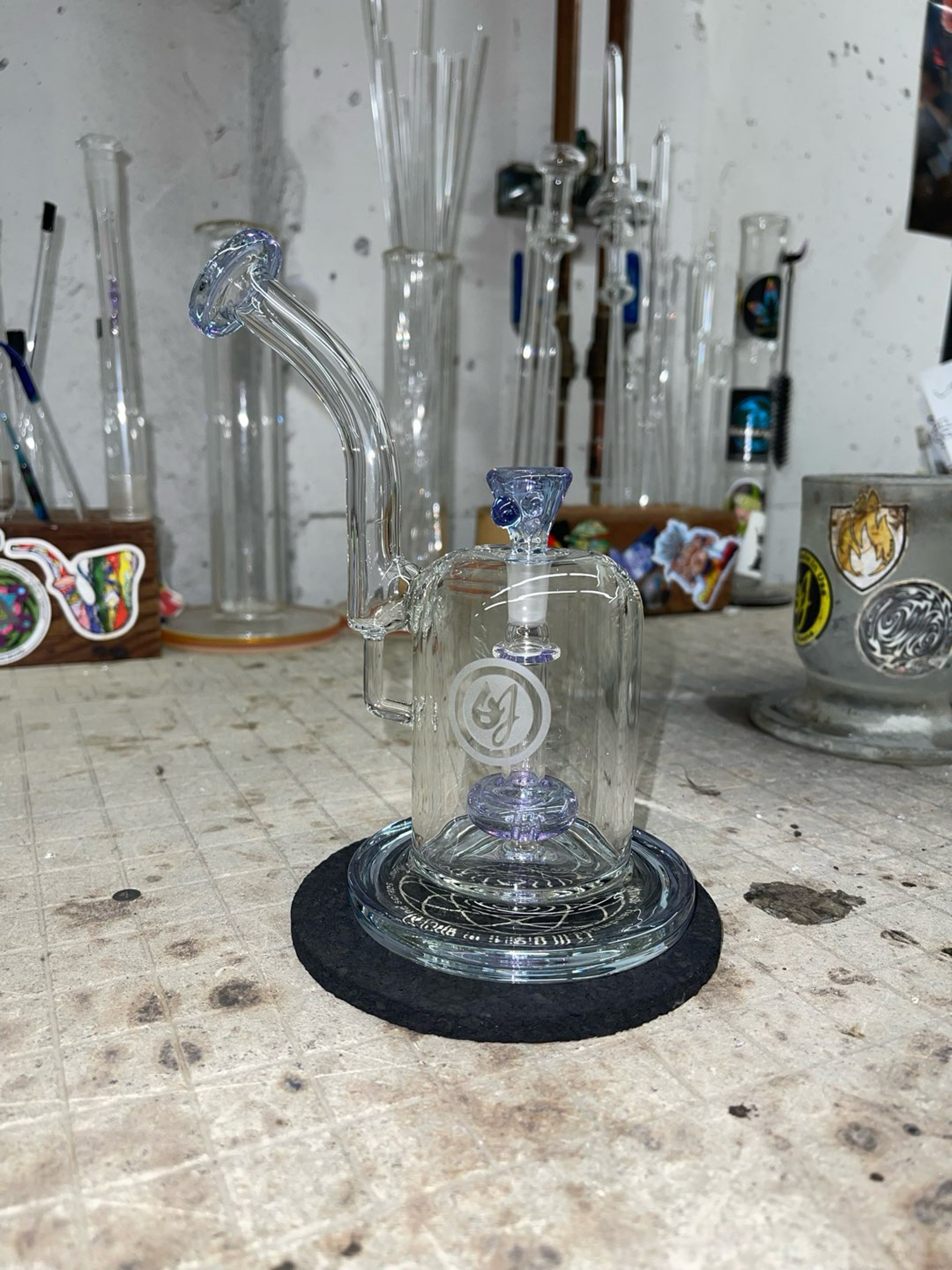 Preview pic of 10 mm bubbler, gemini color, 10 mm 1 hole slide