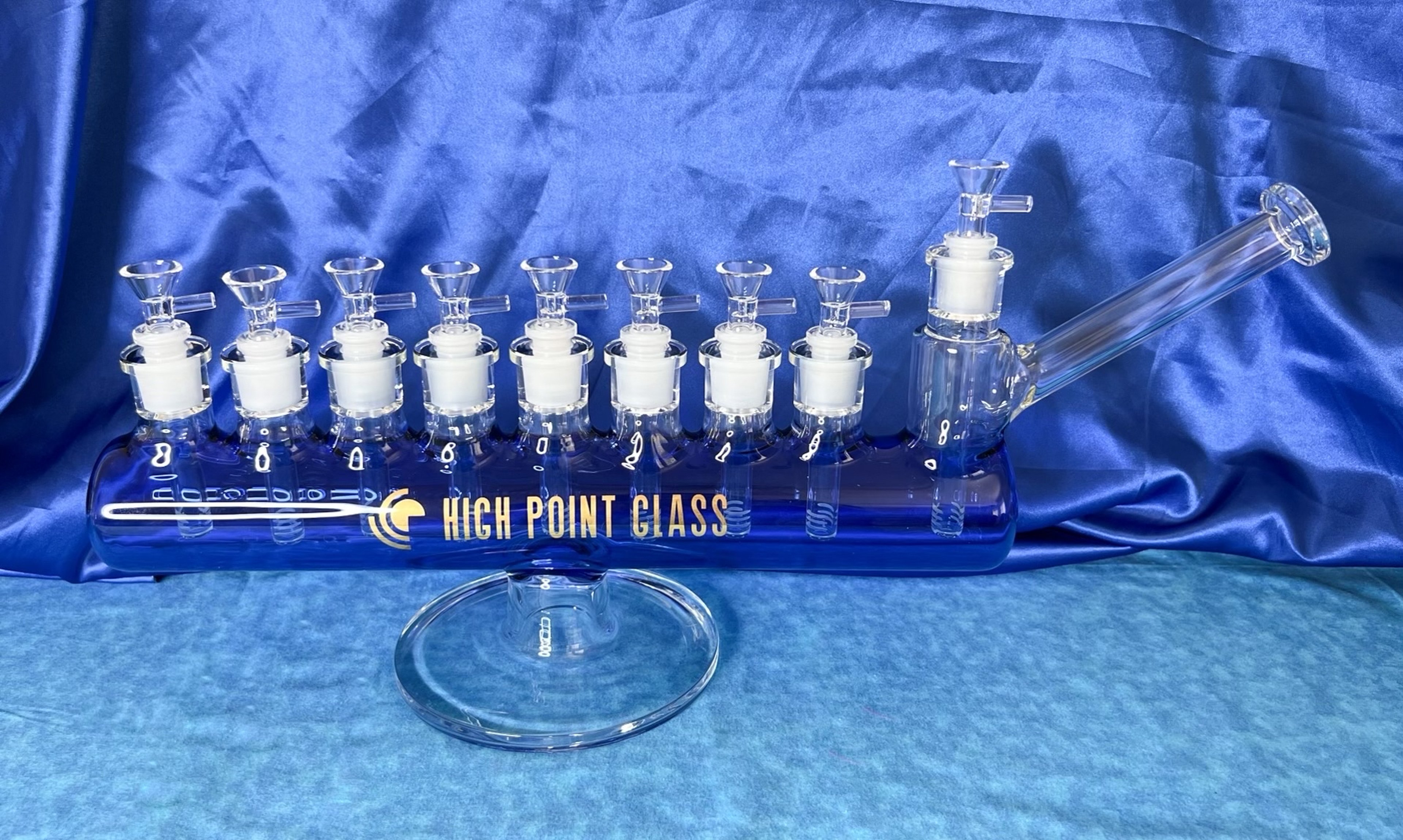 Preview pic of High Point Glass Menorah Water Pipe