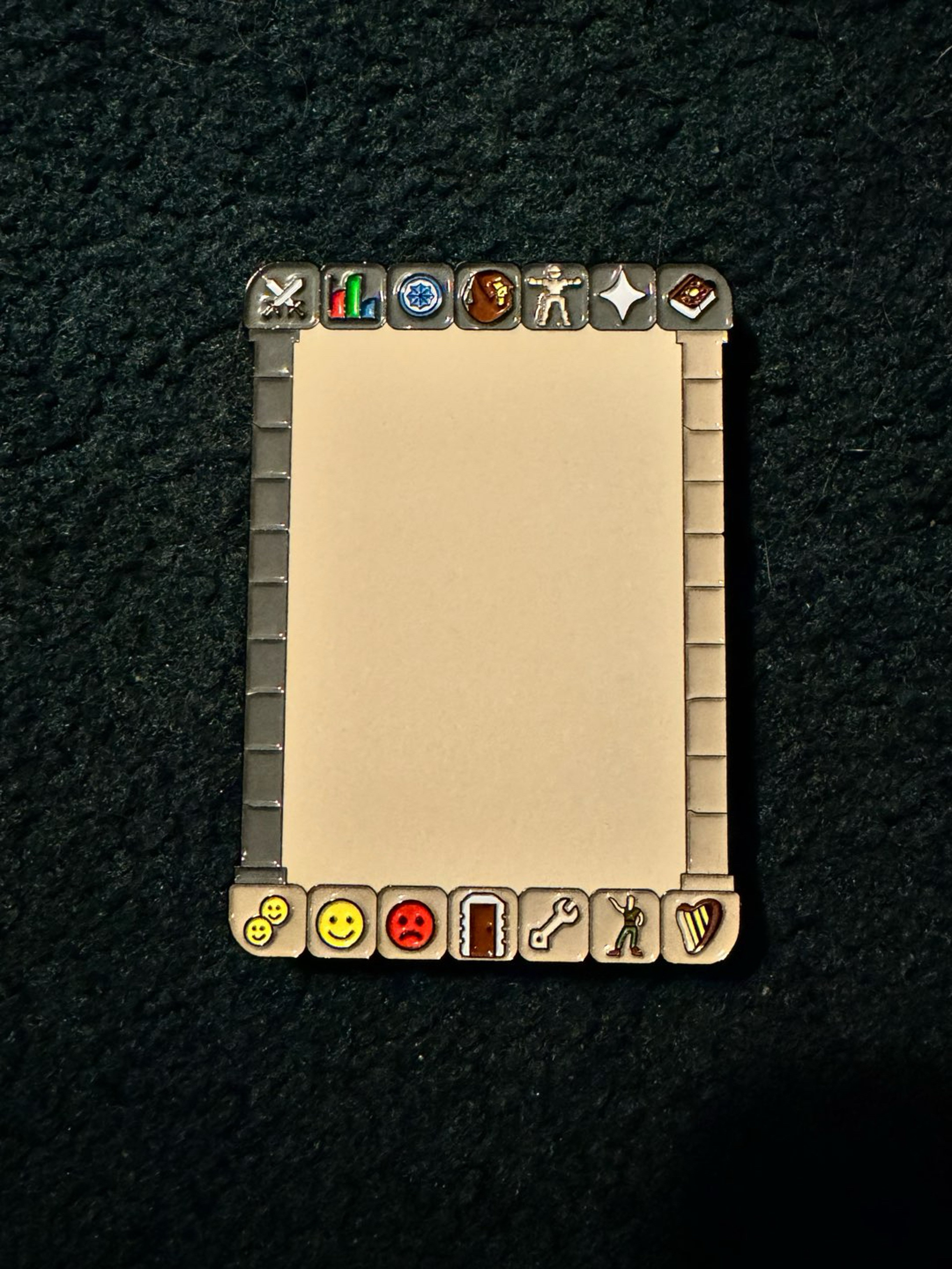 Preview pic of RuneScape Inventory Dry Erase Pin - runescape/OSRS enamel pin 2007scape UV GLOW!