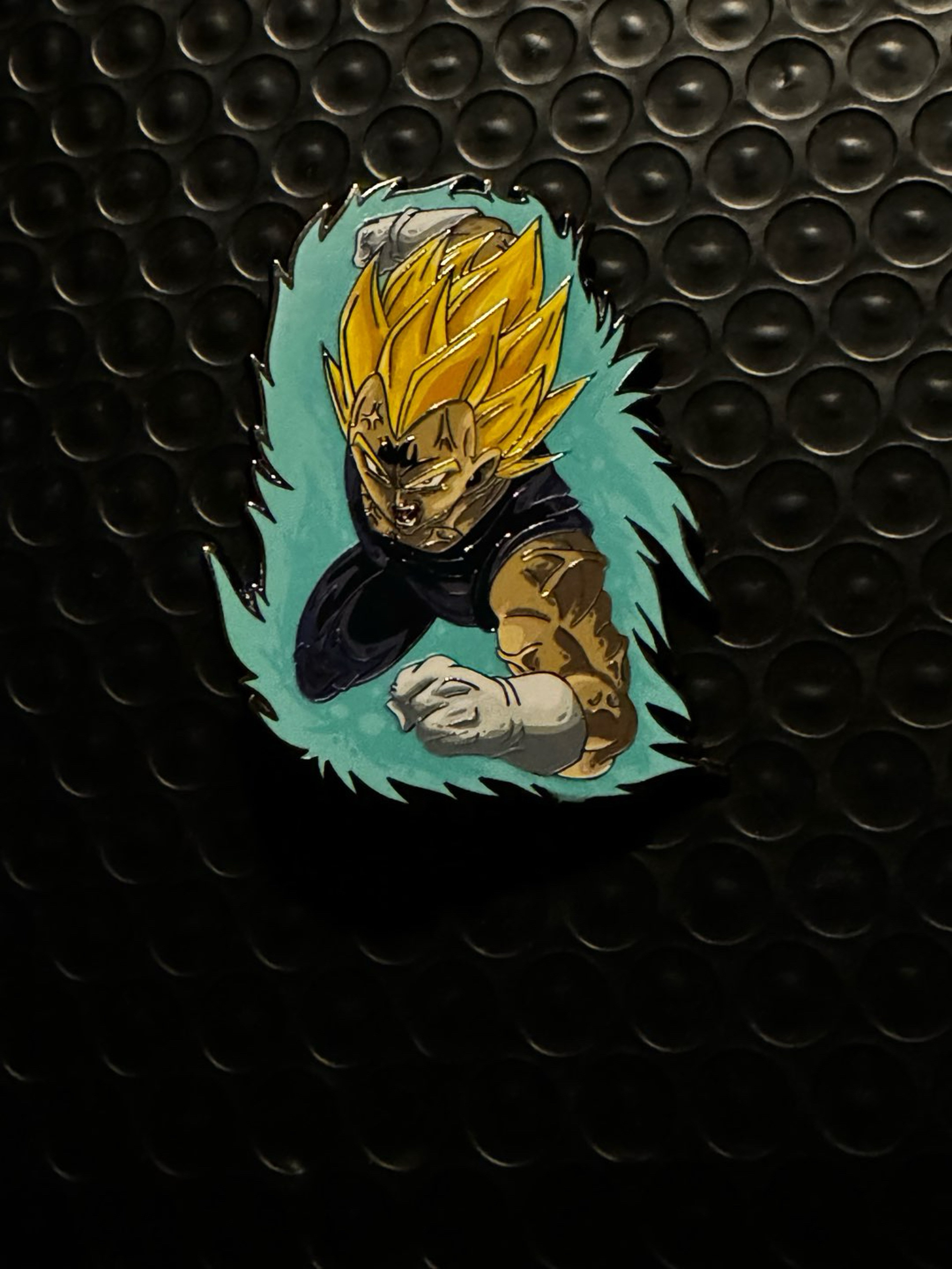 Preview pic of majin vegeta uv glow enamel pin!