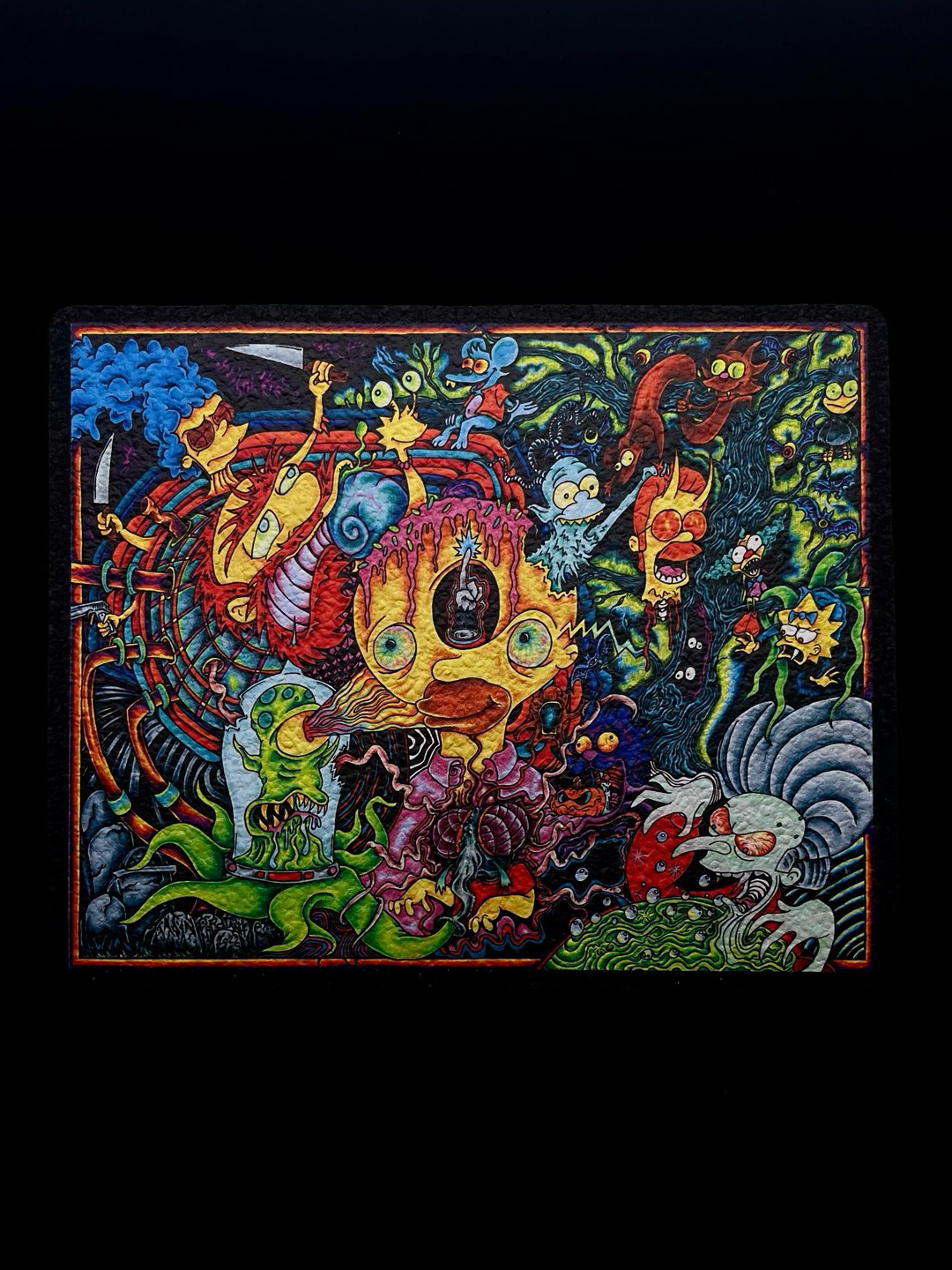 Preview pic of le100 Treehouse of Horrors 12” Mat by Moodmats x Jason Portante