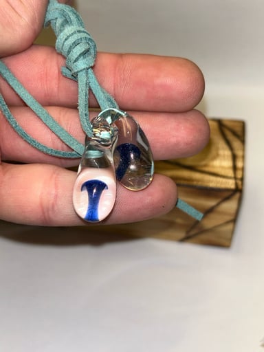 Preview pic of Blue mushroom pendants