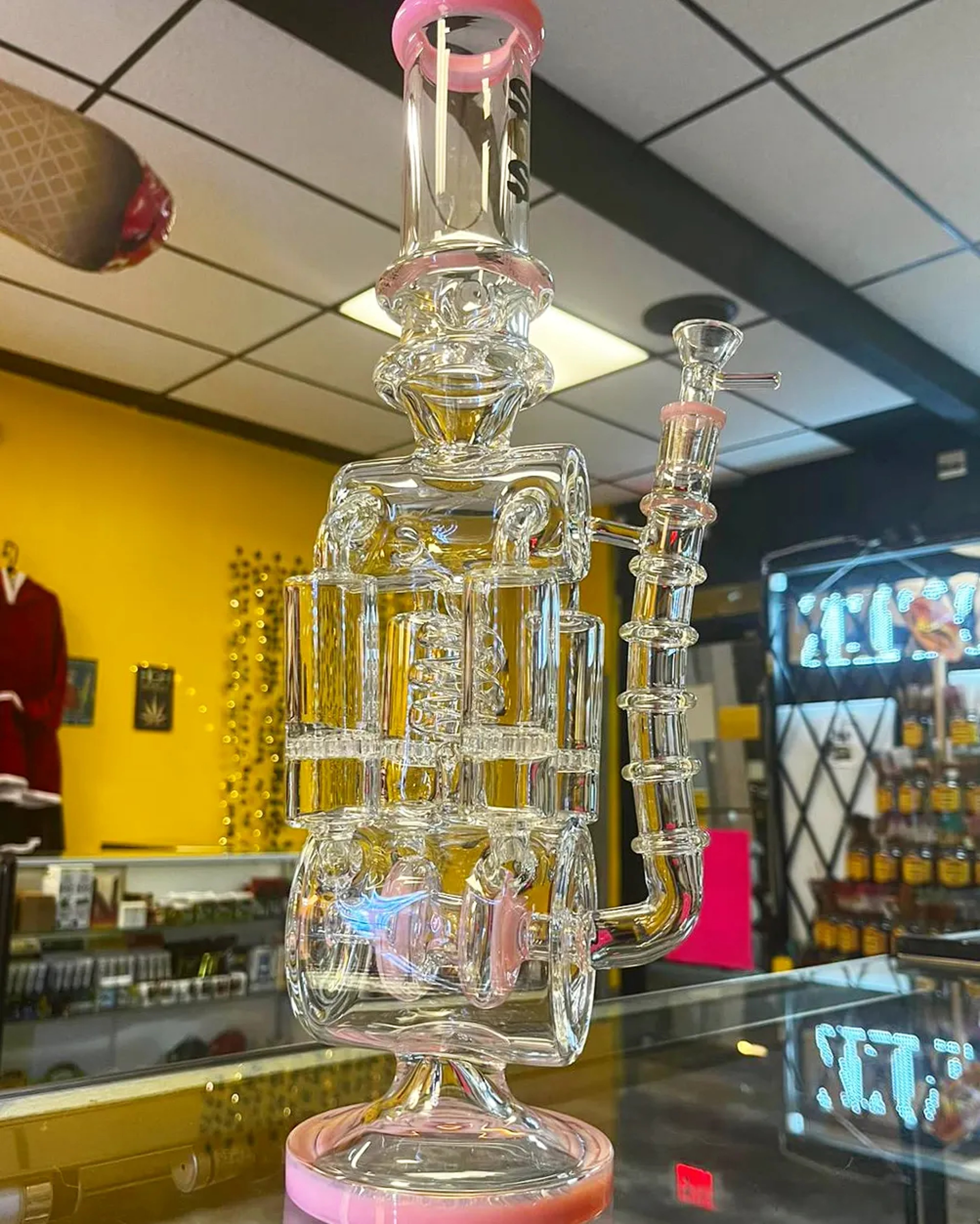 Preview pic of Thick Pink SOS Glass Recycler Rig