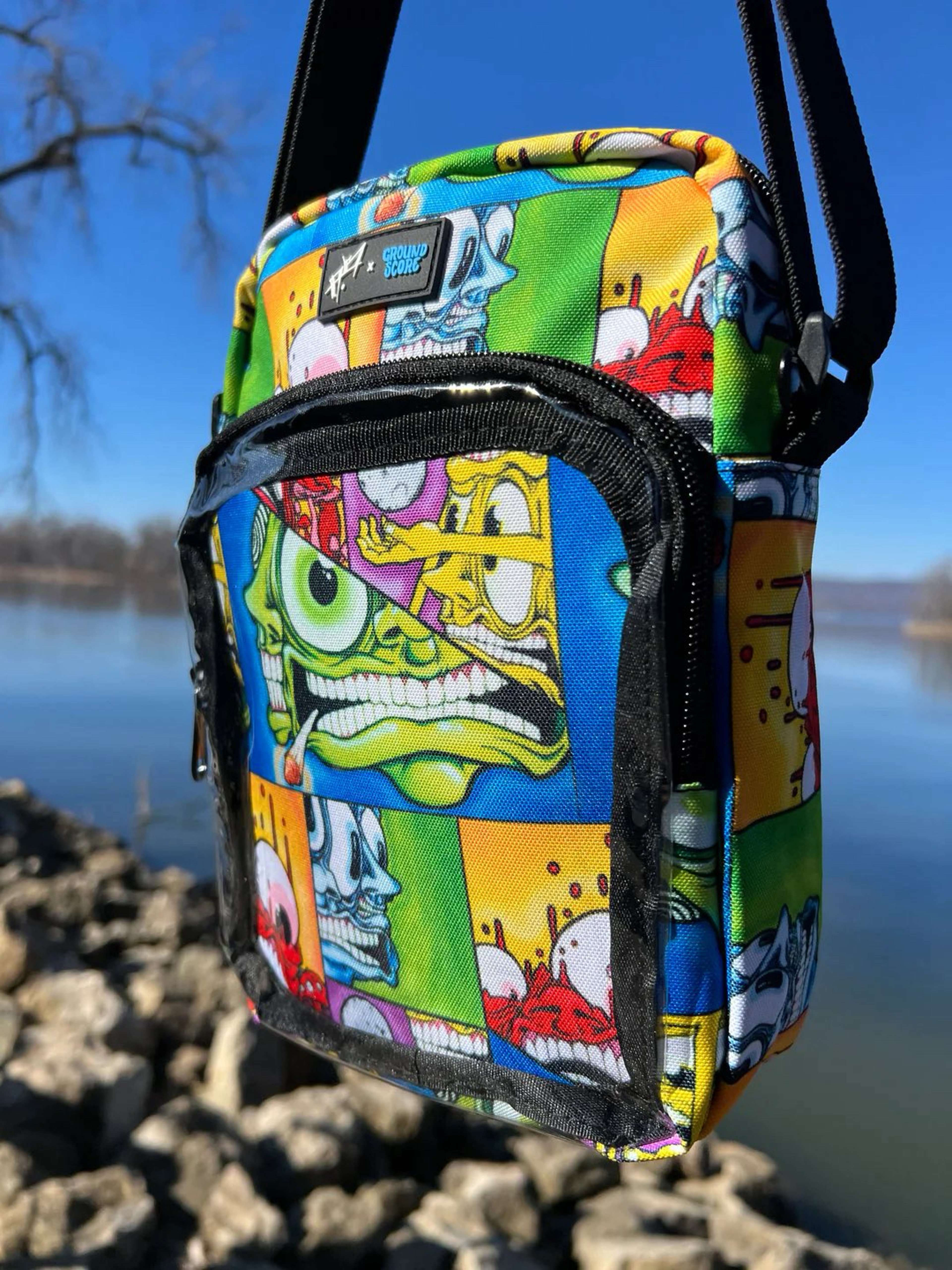 Preview pic of le50 Split Personalities ITA Shoulder Bag -  Baggie Fresh - by Aaron Brooks (abrooksart) x My Ground Score
