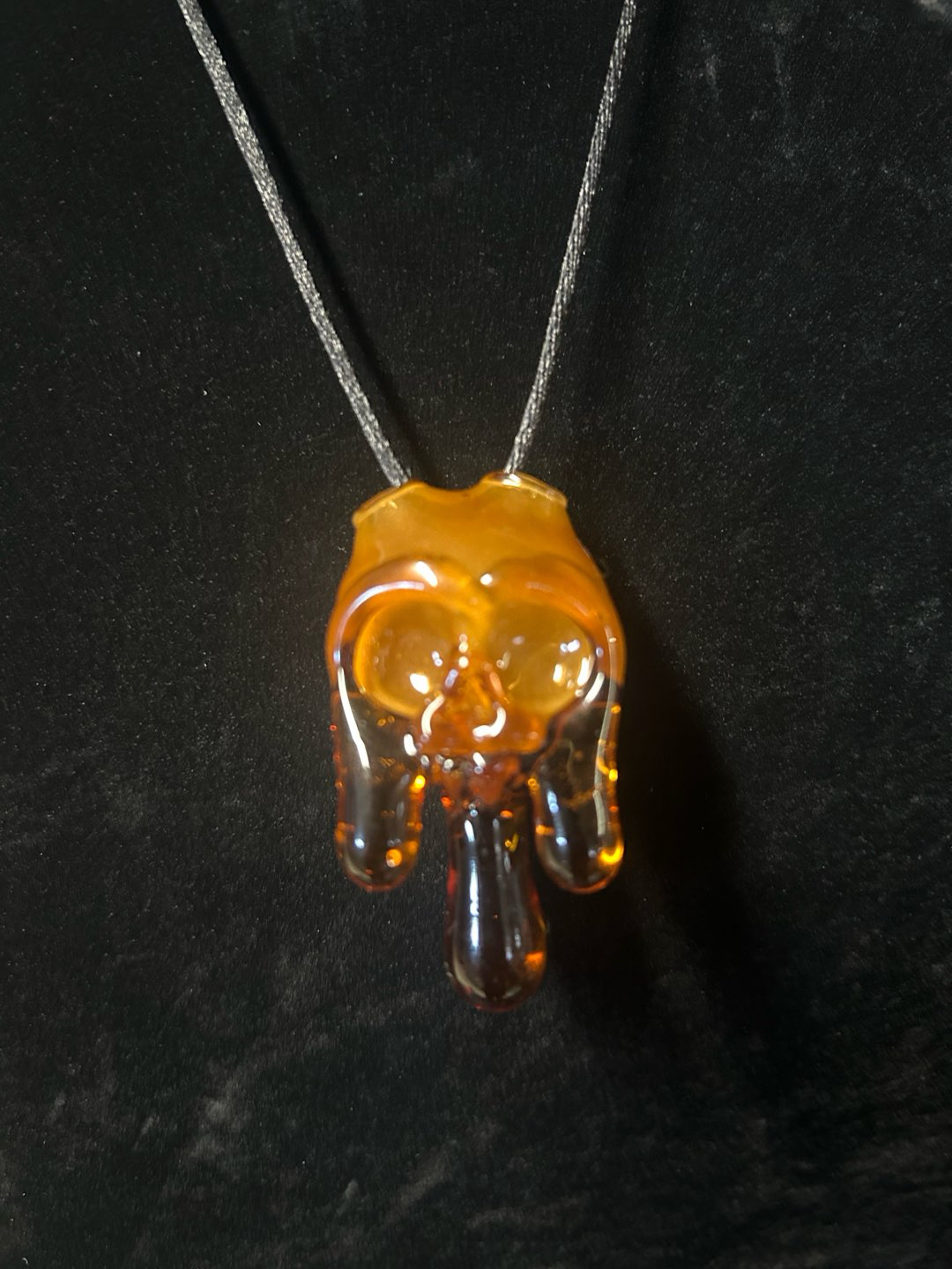 Preview pic of Skull pendant honey badger over white
