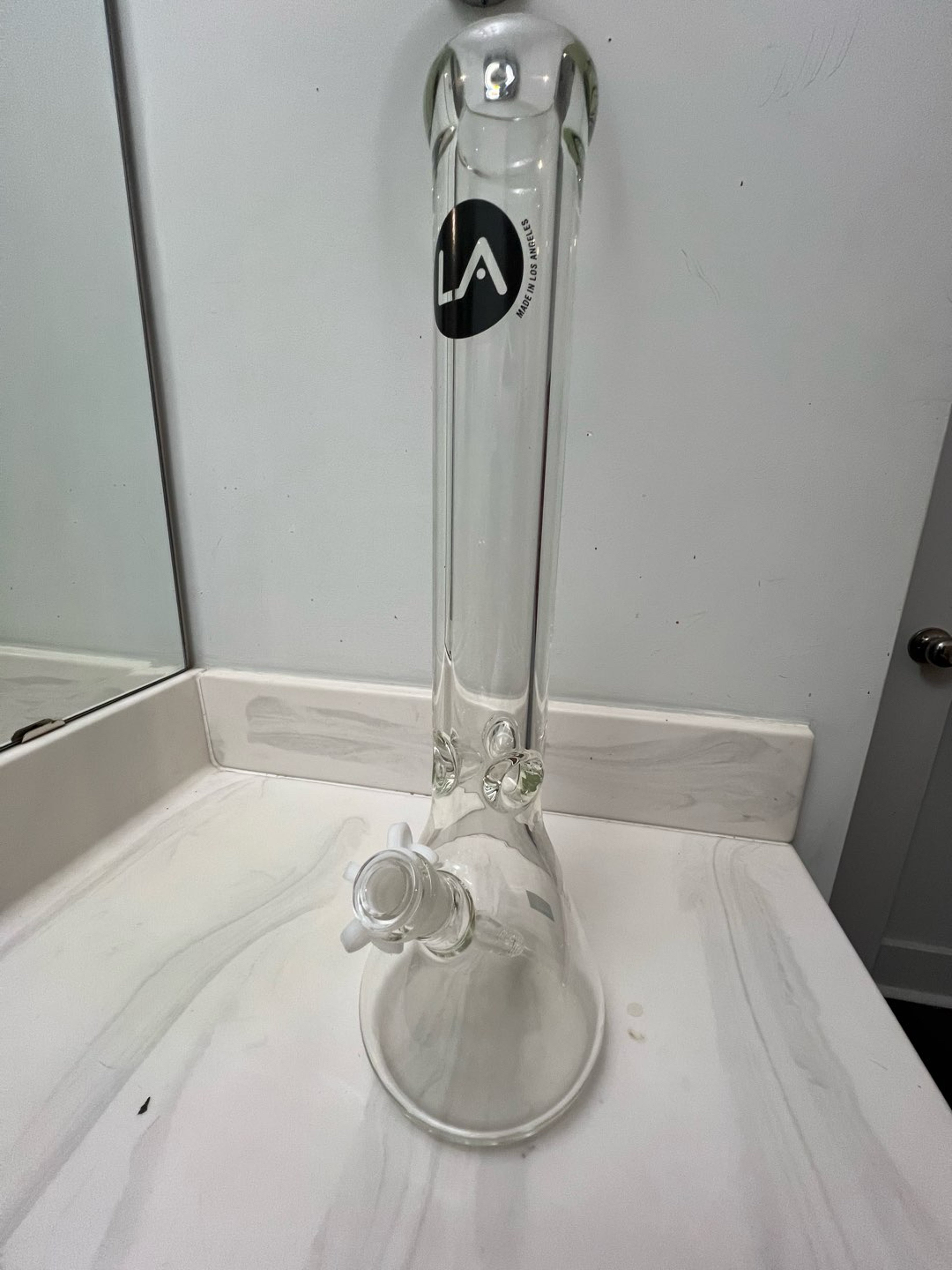 Preview pic of LA PIPES 16 inch 9MM thick beaker bong & 8 inch beaker bong combo