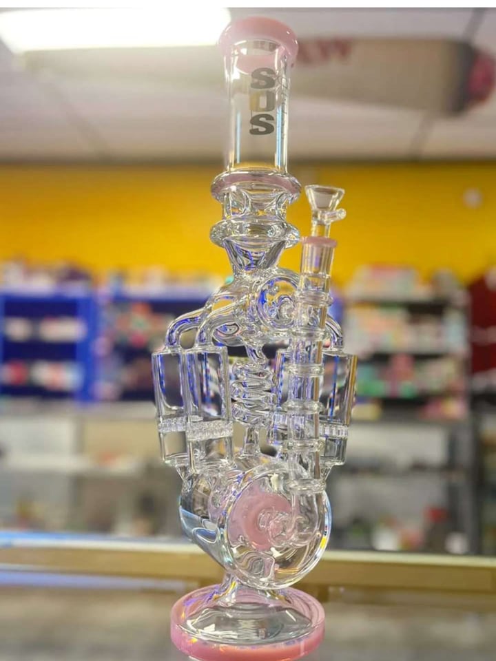 Thick Pink 🩷 SOS Glass Recycler Rig