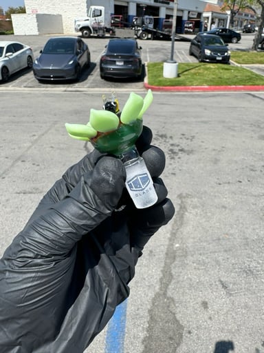Preview pic of Ic glass green pollen bee slide