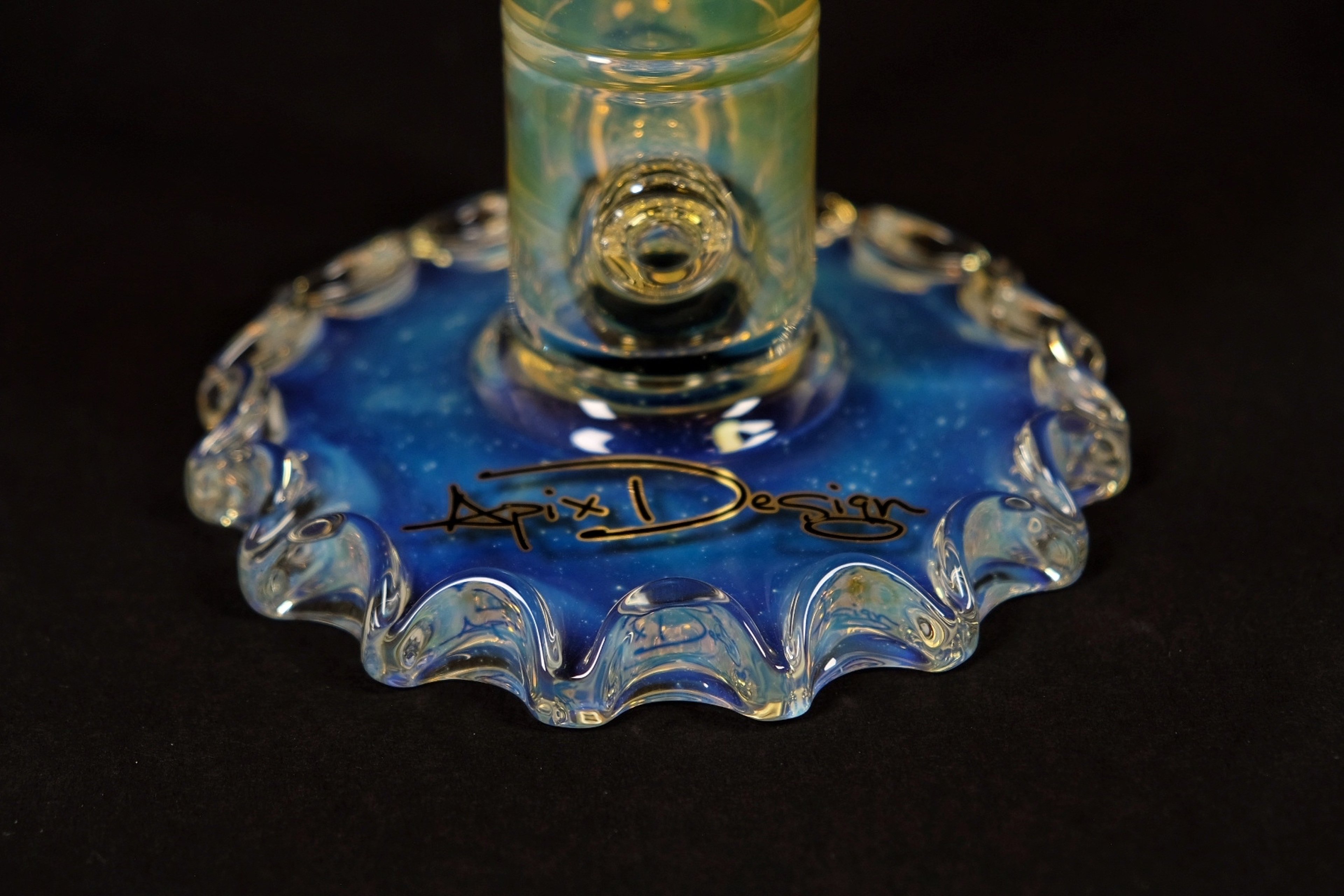Preview pic of 420 Sale ApixDesign Bottle Cap Base Stemline Blue Stardust