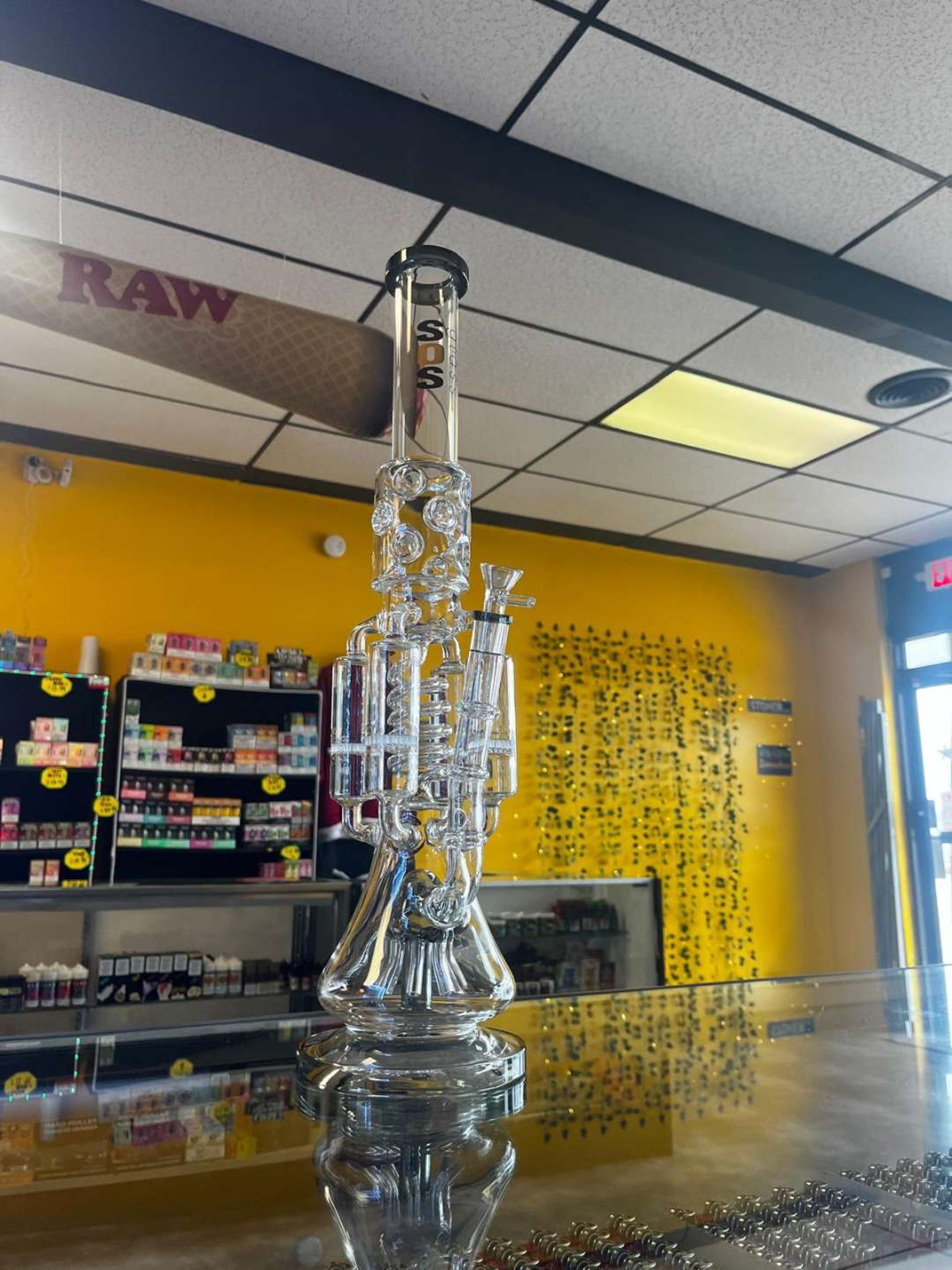 Tall Thick Glass Recycler Rig image 0