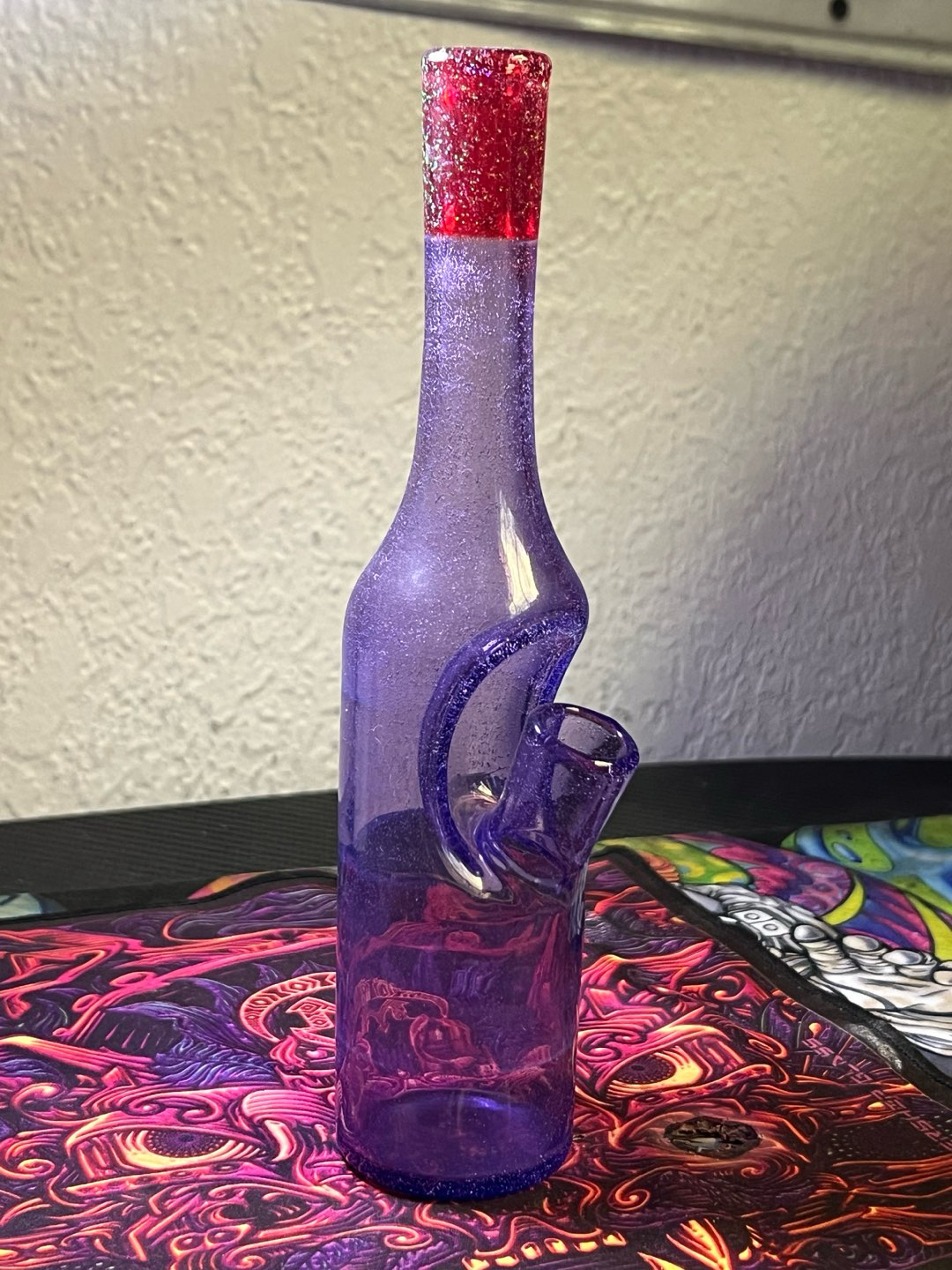 Preview pic of Purple loli pop with crushed Opal over red mouth piece