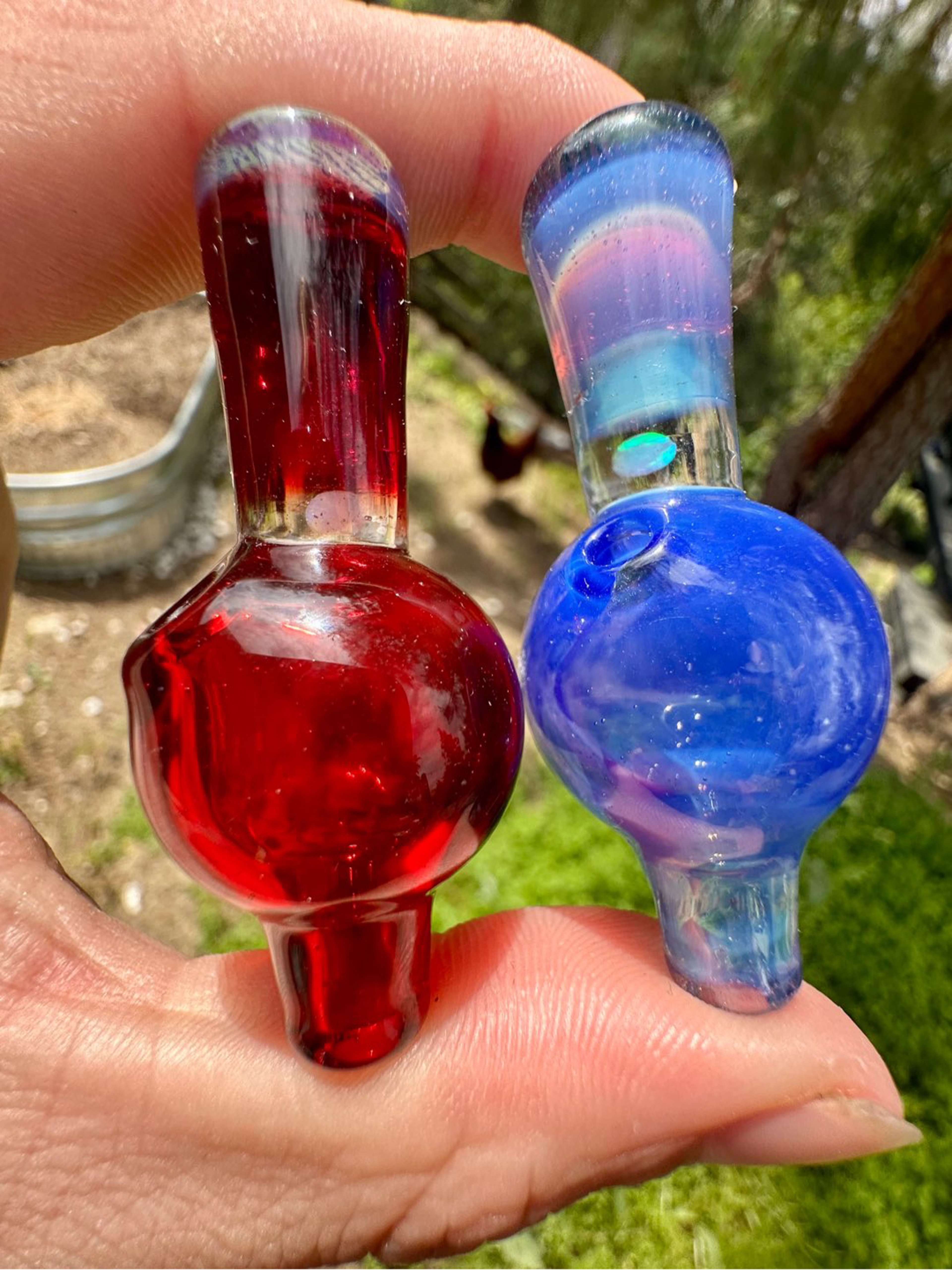 Preview pic of @woj.glass Bubble Cap Duo - Sonic & L. Red Elvis