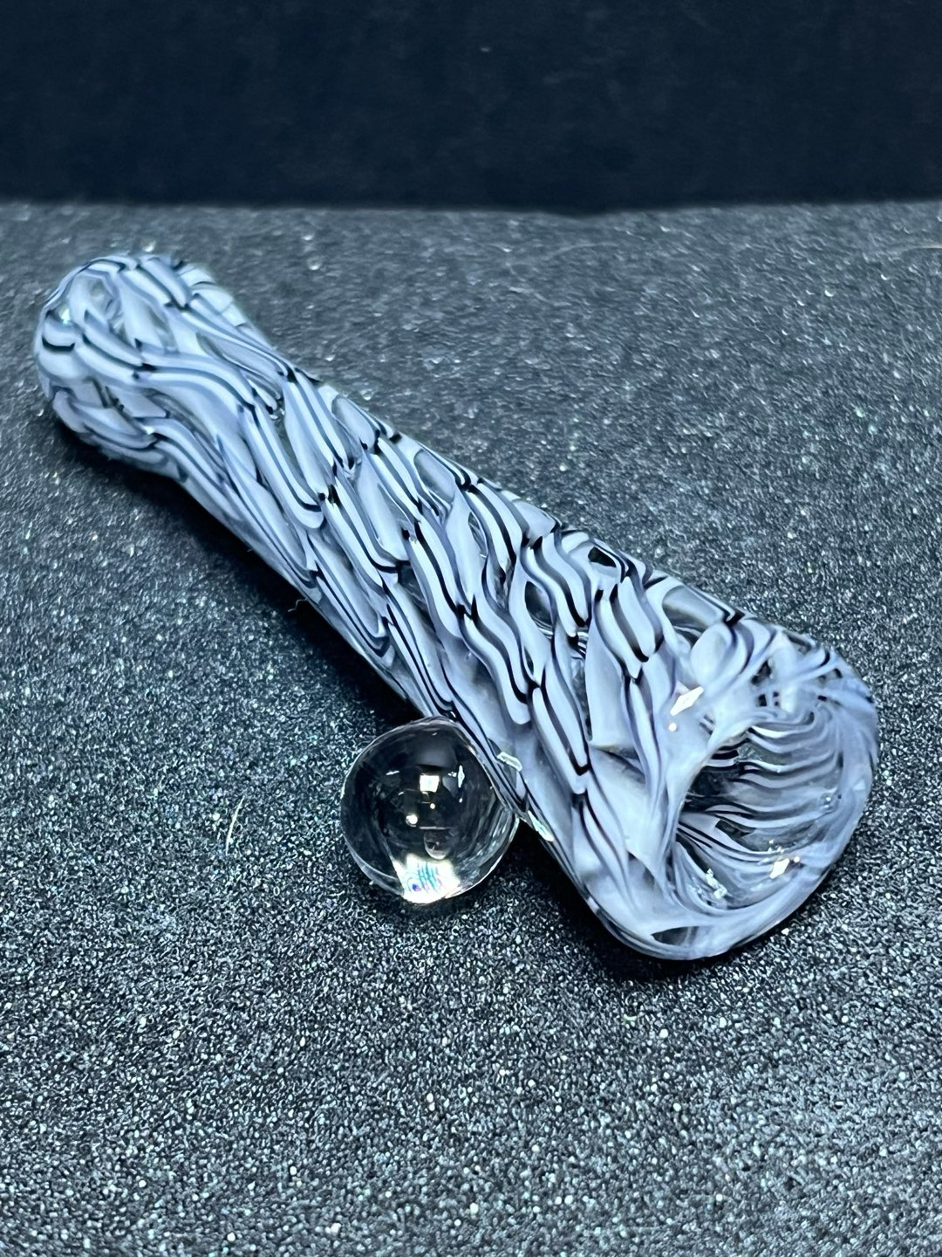 Preview pic of PAJay Glass Chillum Black White