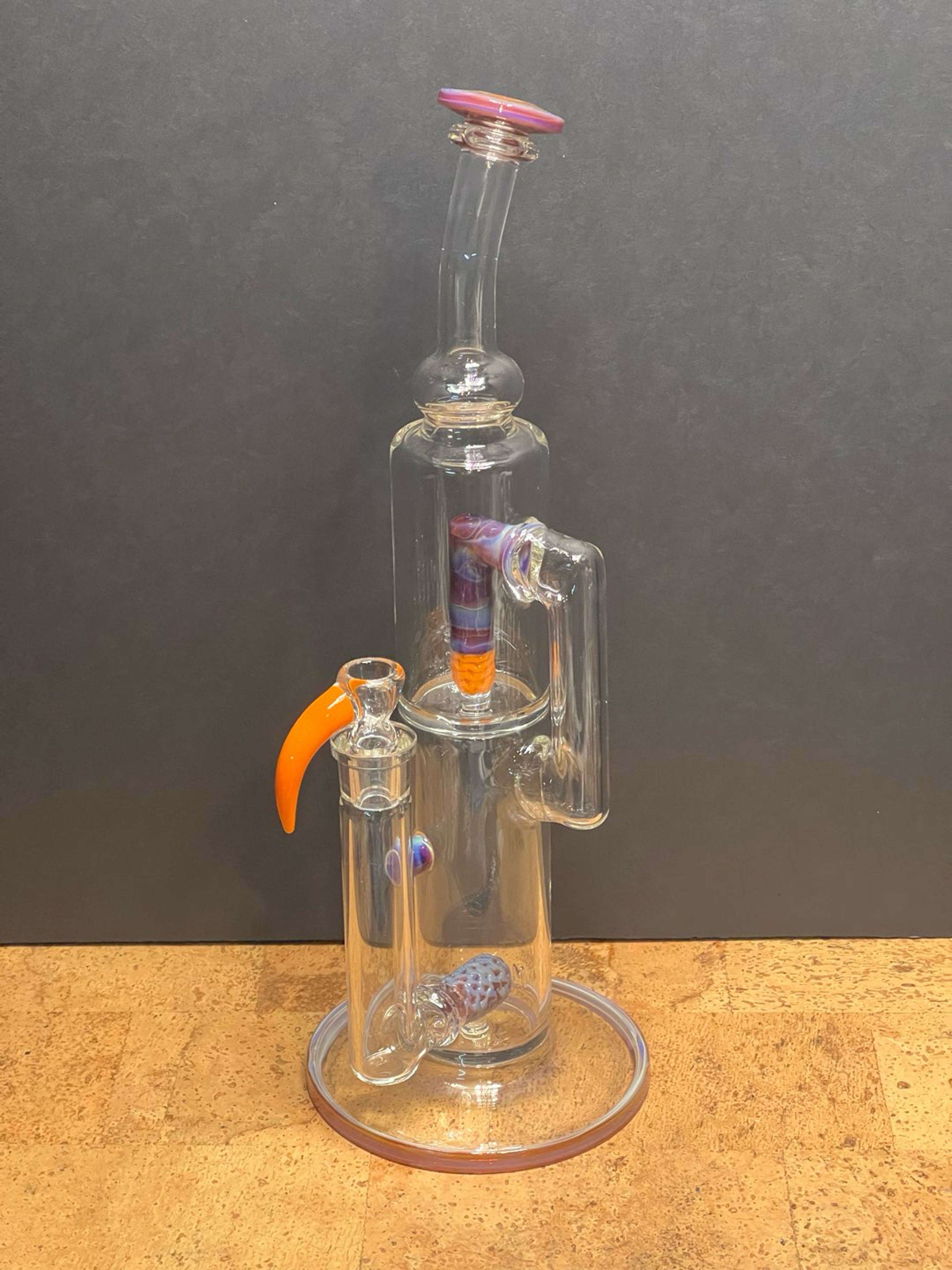 Preview pic of Fluid Glass Asclepius Amber Purple Lava 18mm