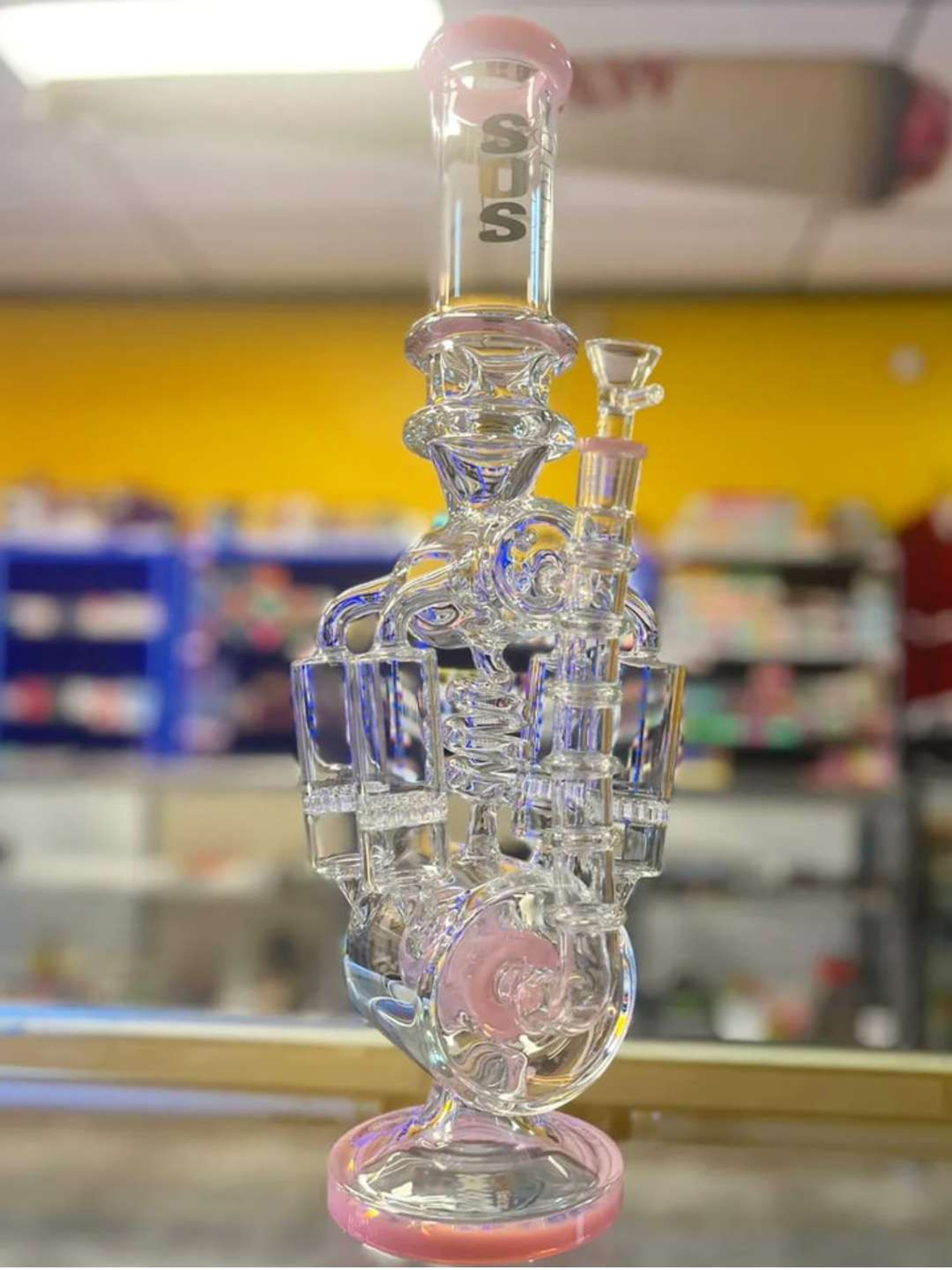 Preview pic of Thick Pink 🩷 SOS Glass Recycler Rig