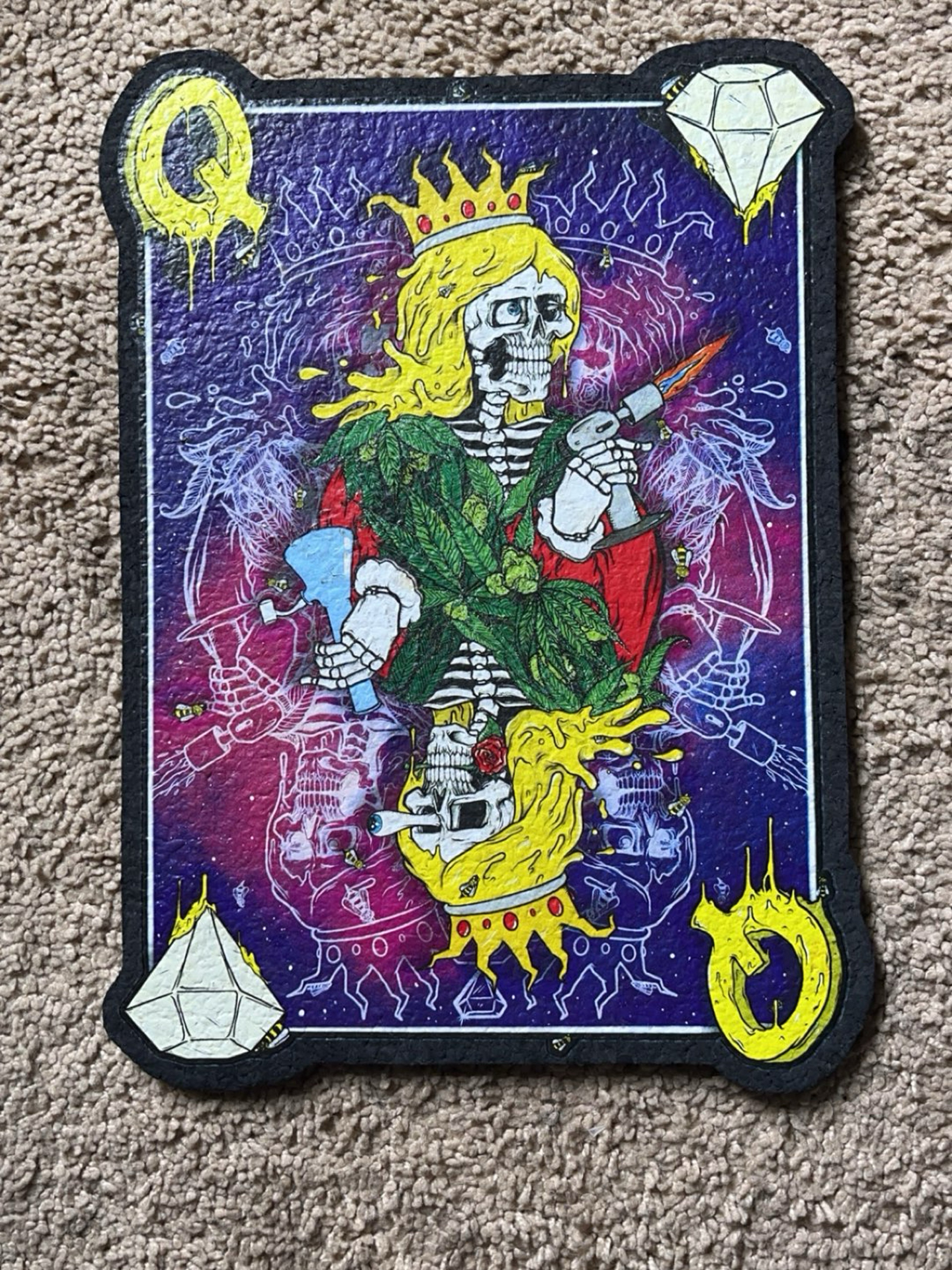 Preview pic of signed Abrooks queen of diamonds moodmat