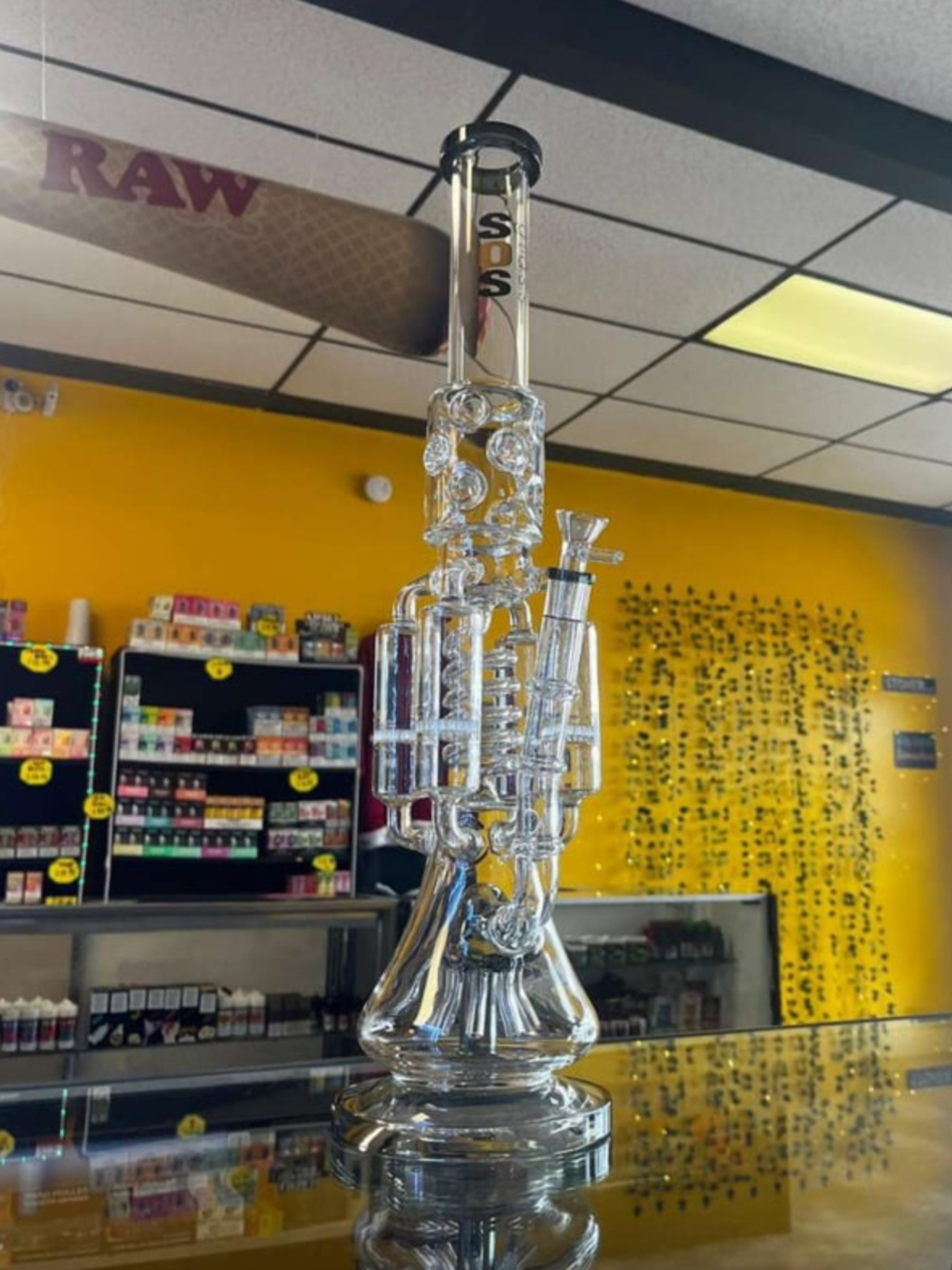 Preview pic of Tall Thick Glass Recycler Rig