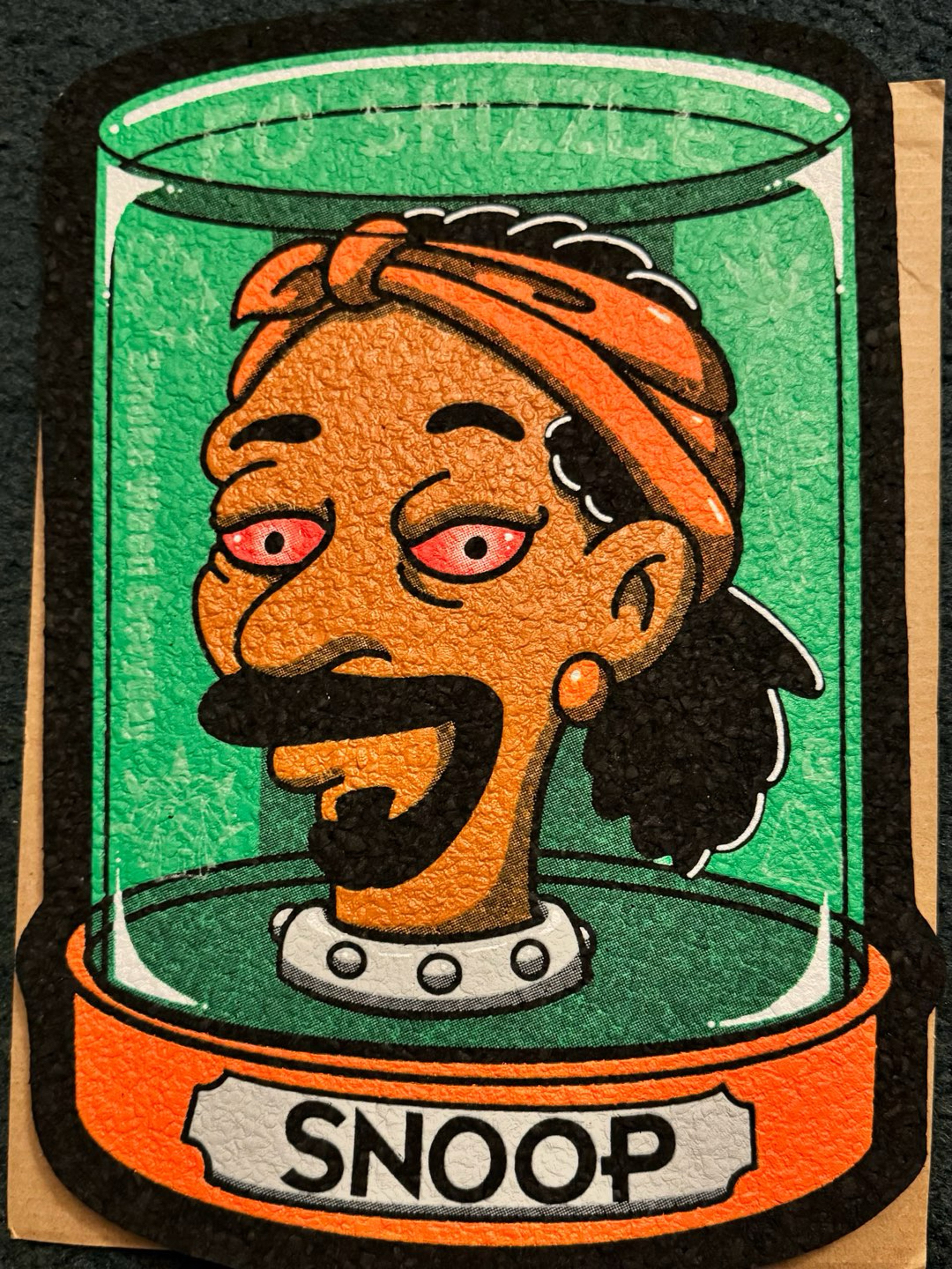 Preview pic of Snoop dogg jarhead moodmat! Full uv glow with secret uv writing