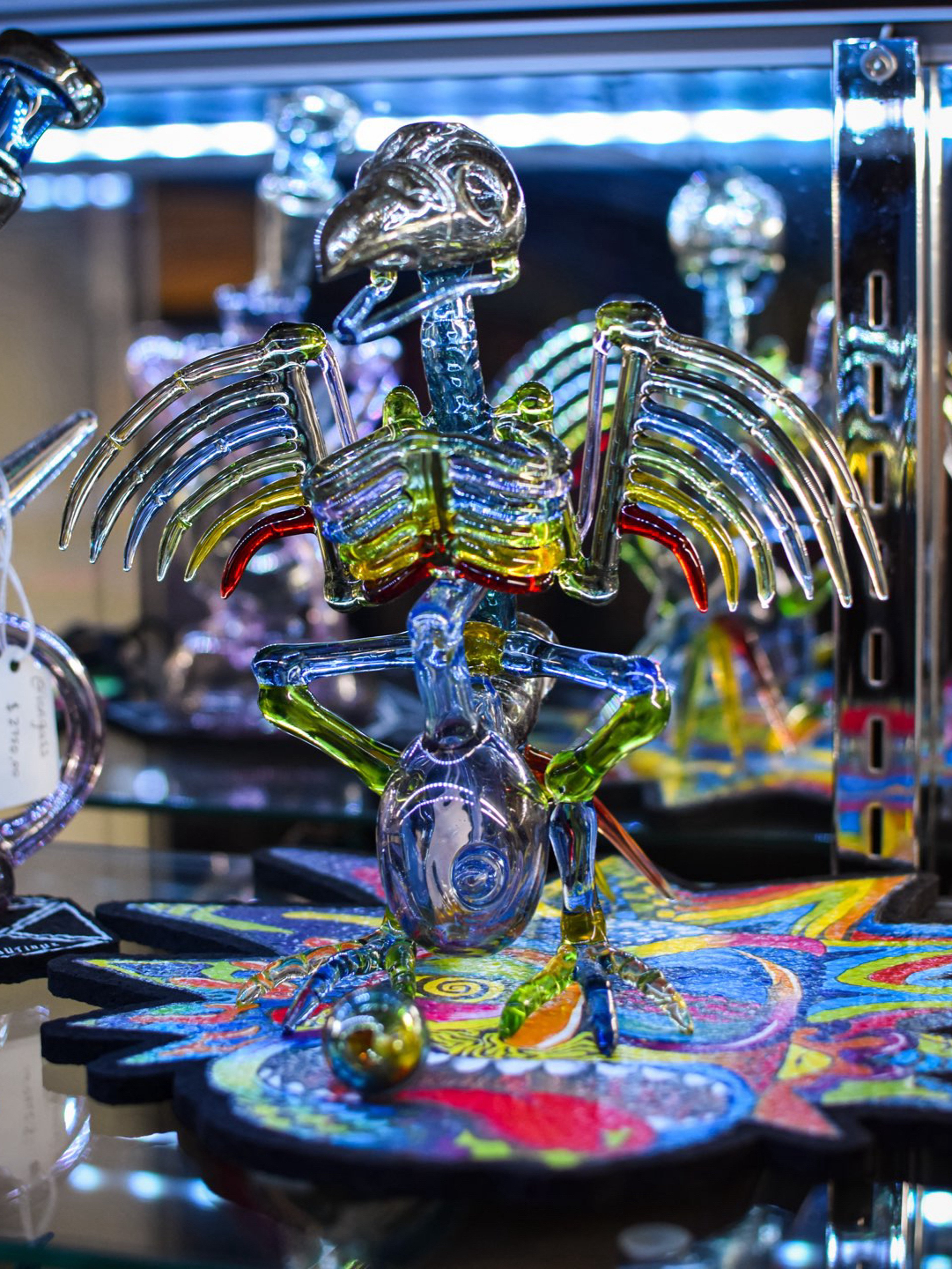 Preview pic of @ion_glass 1 of 1 Raven Skeleton sculpture 14mm 45