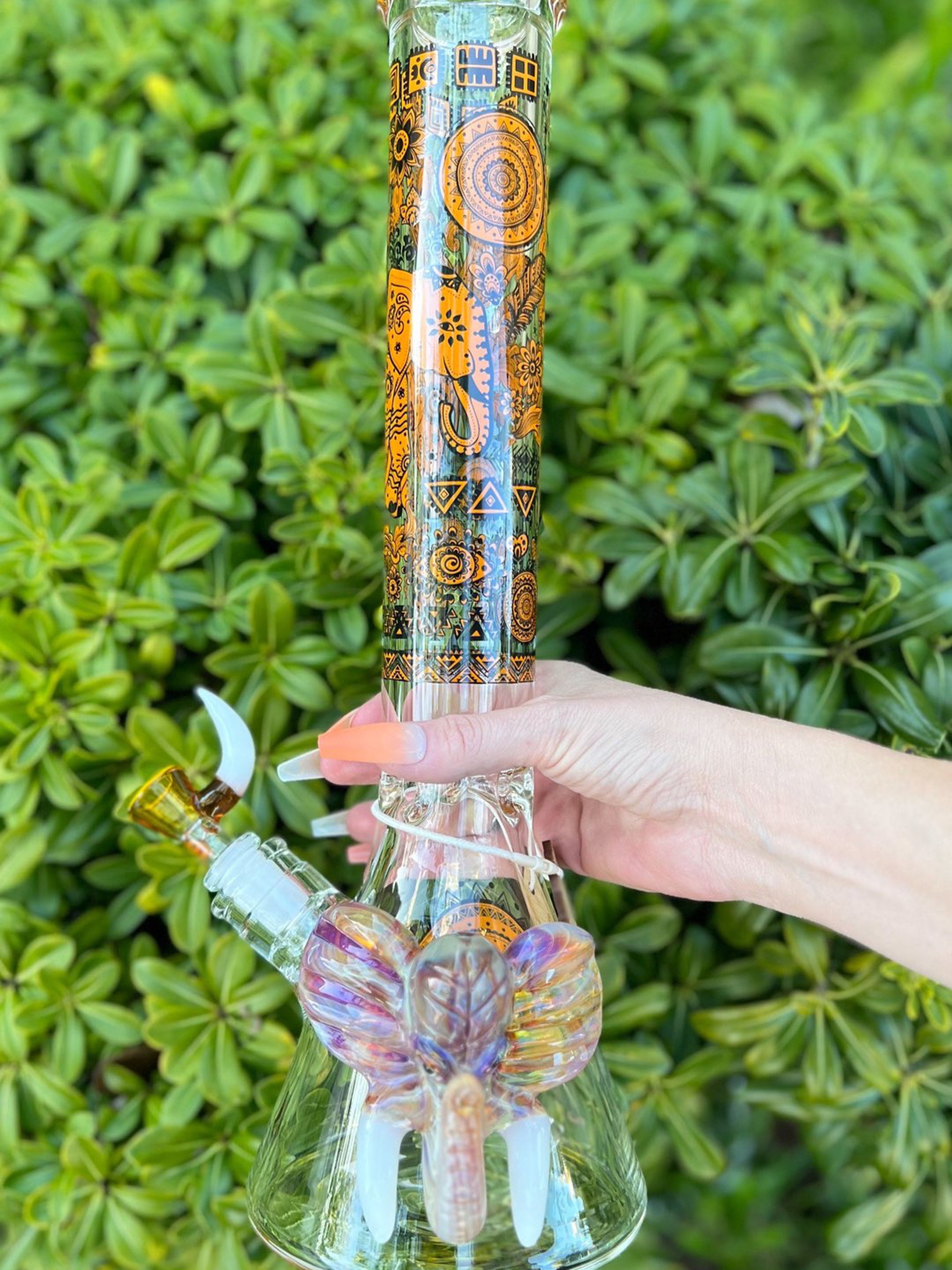 Preview pic of Cheech 16 Inch Amber Elephant Beaker