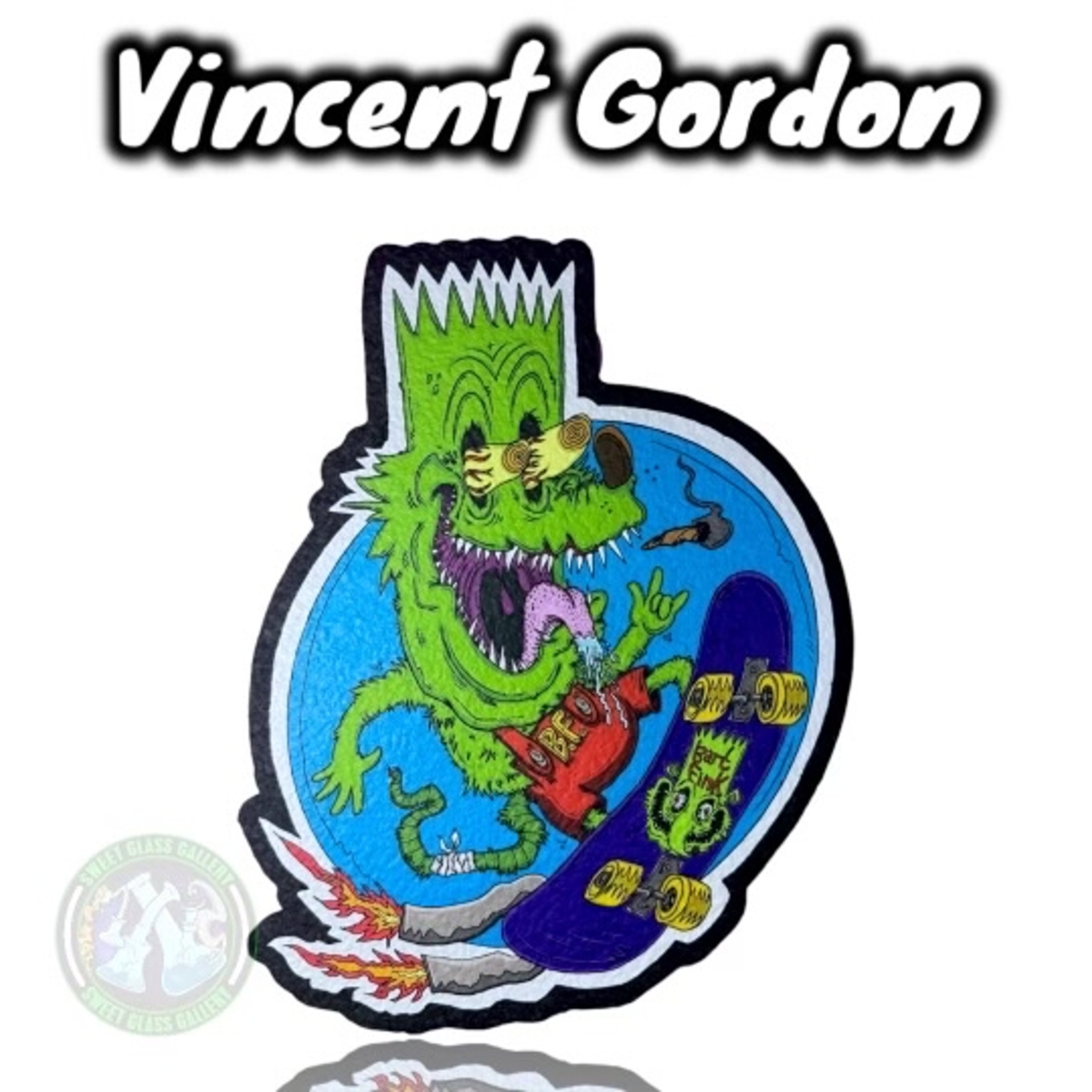 Moodmats -Dab Mat - #78 Vincent Gordon (Rat Fink & Bart Simpson) image 0