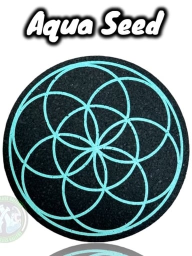 Preview pic of Moodmats -Dab Mat #7 (Aqua Seed)