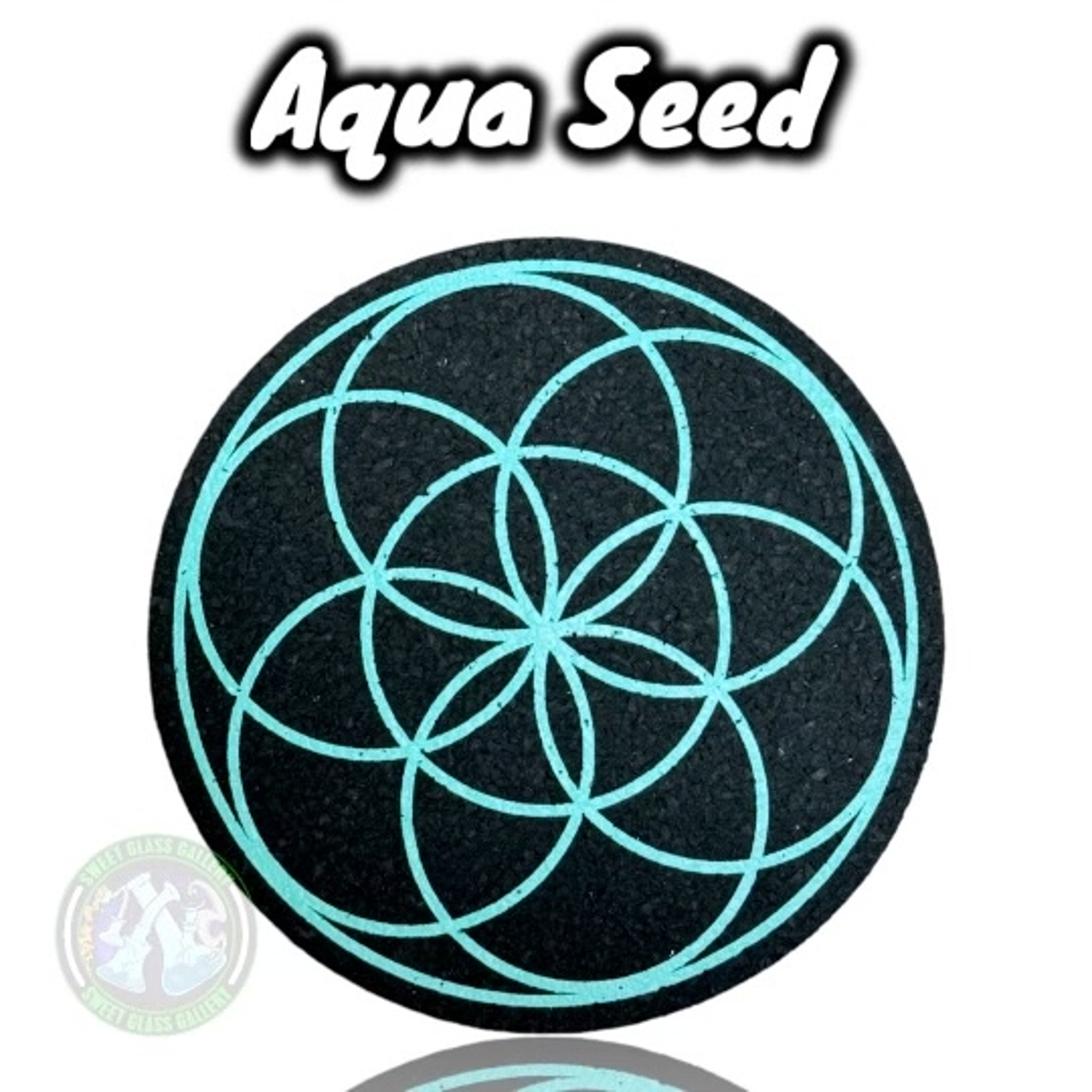 Preview pic of Moodmats -Dab Mat #7 (Aqua Seed)