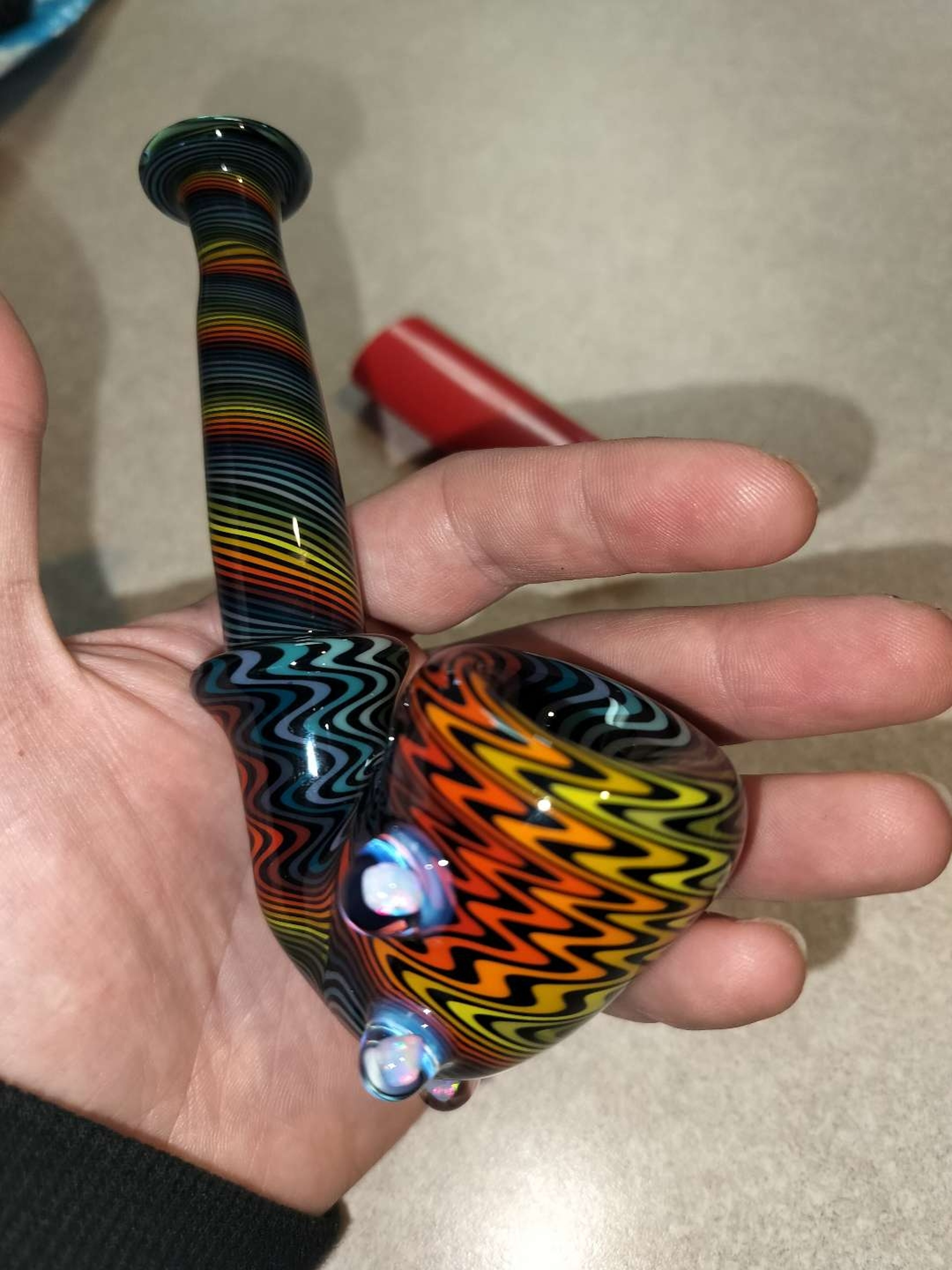 Preview pic of Black Rainbow Sherlock with opals!
