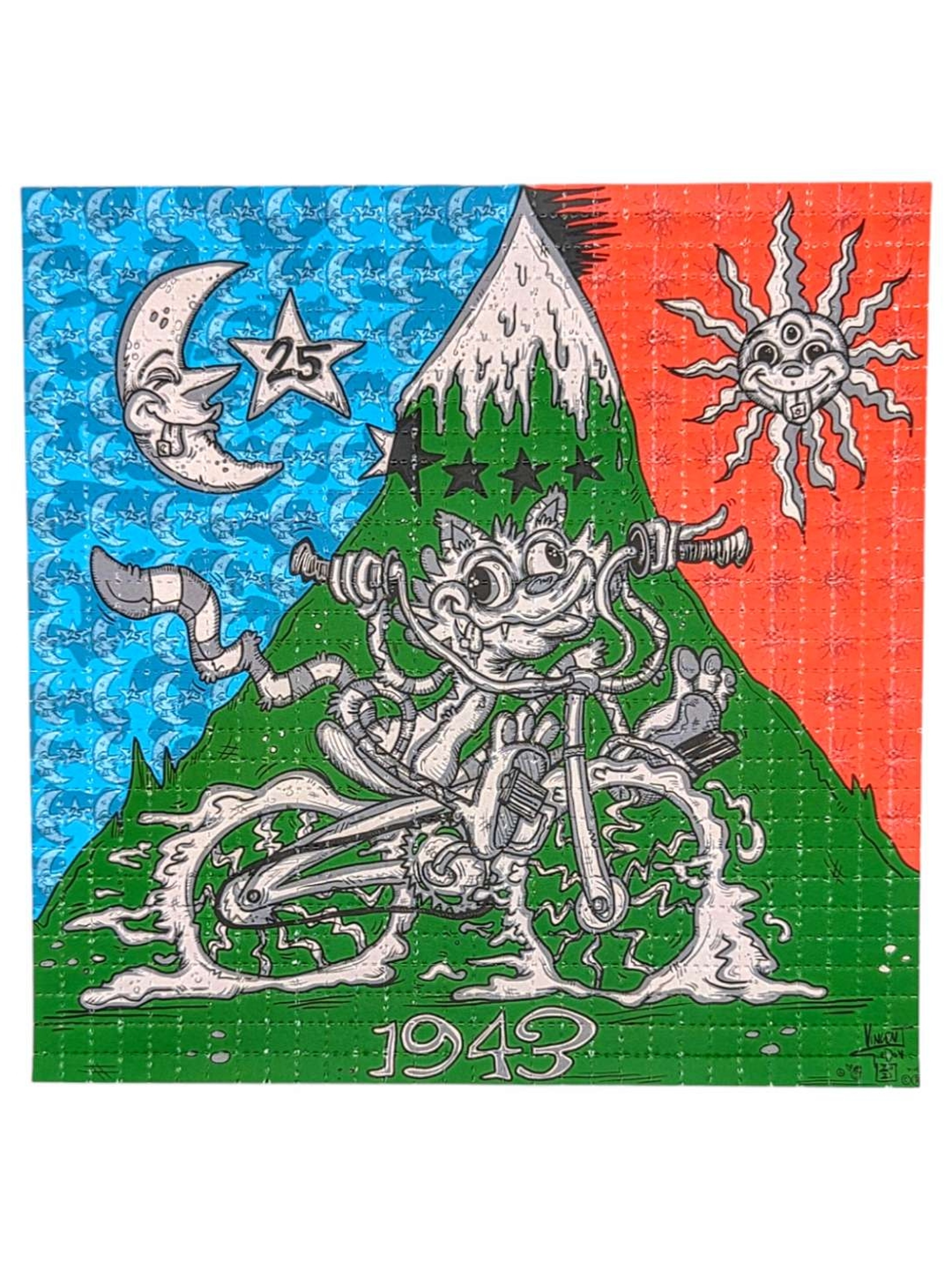 Vincent Gordon “Bike Day 2021 (Cat)” Blotter Print image 0