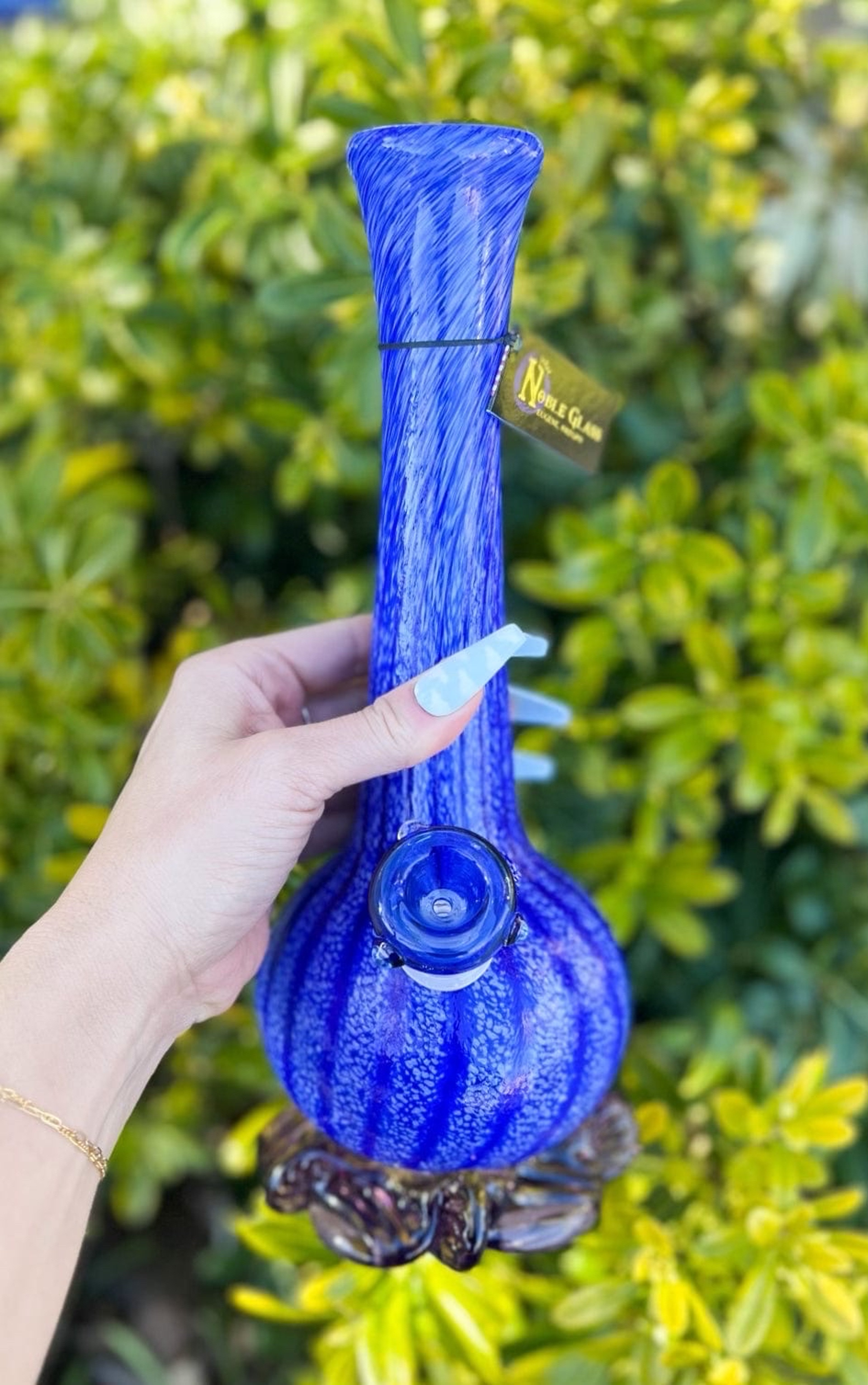 Preview pic of Noble Glass 12in Blue Soft Glass Beaker