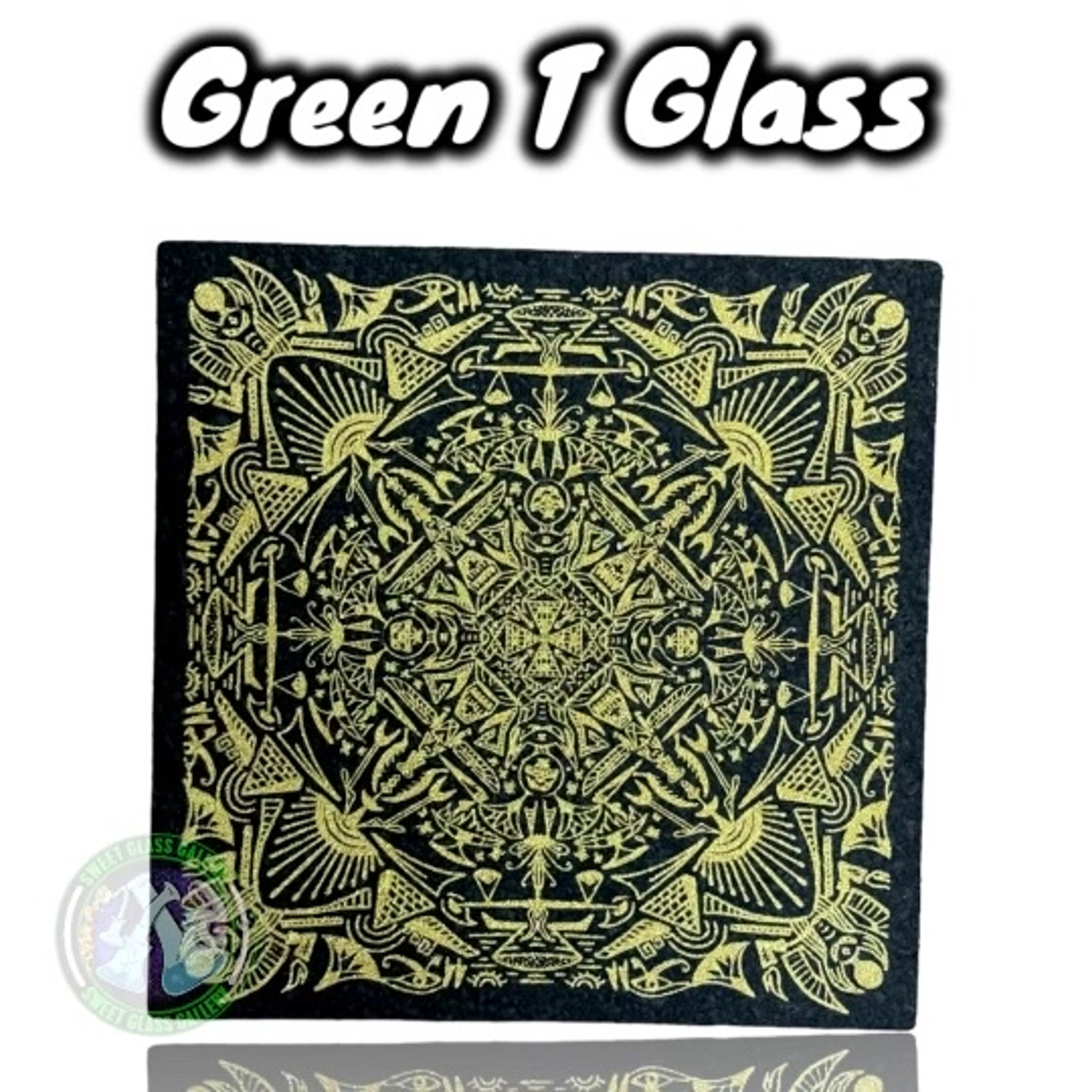 Preview pic of Moodmats -Dab Mat #50 - Green T Glass