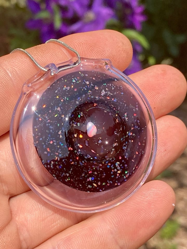 Crushed opal pendant