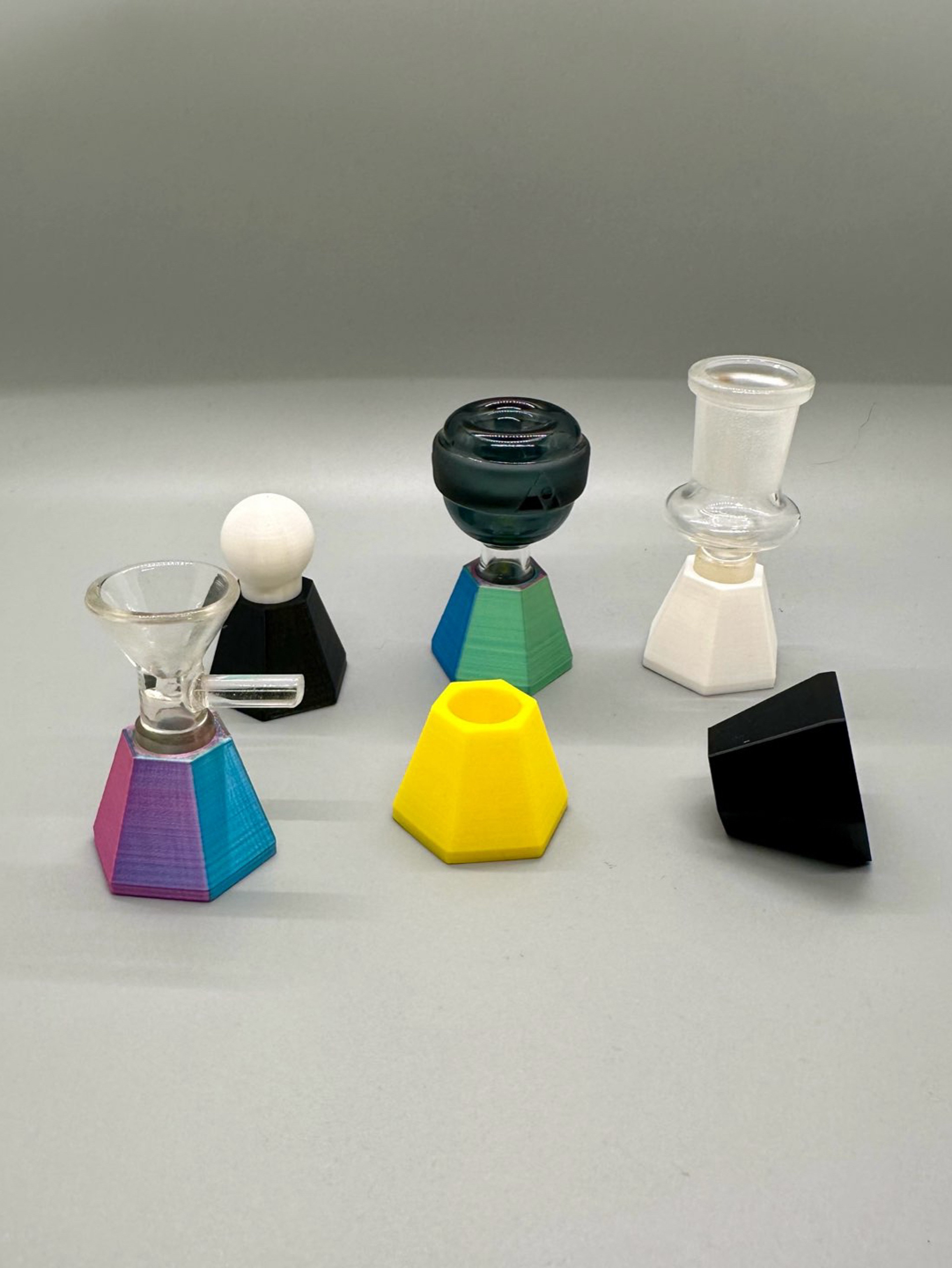 Preview pic of 5 Pack Hex Slide Stands for Display [14mm] - Pick your color