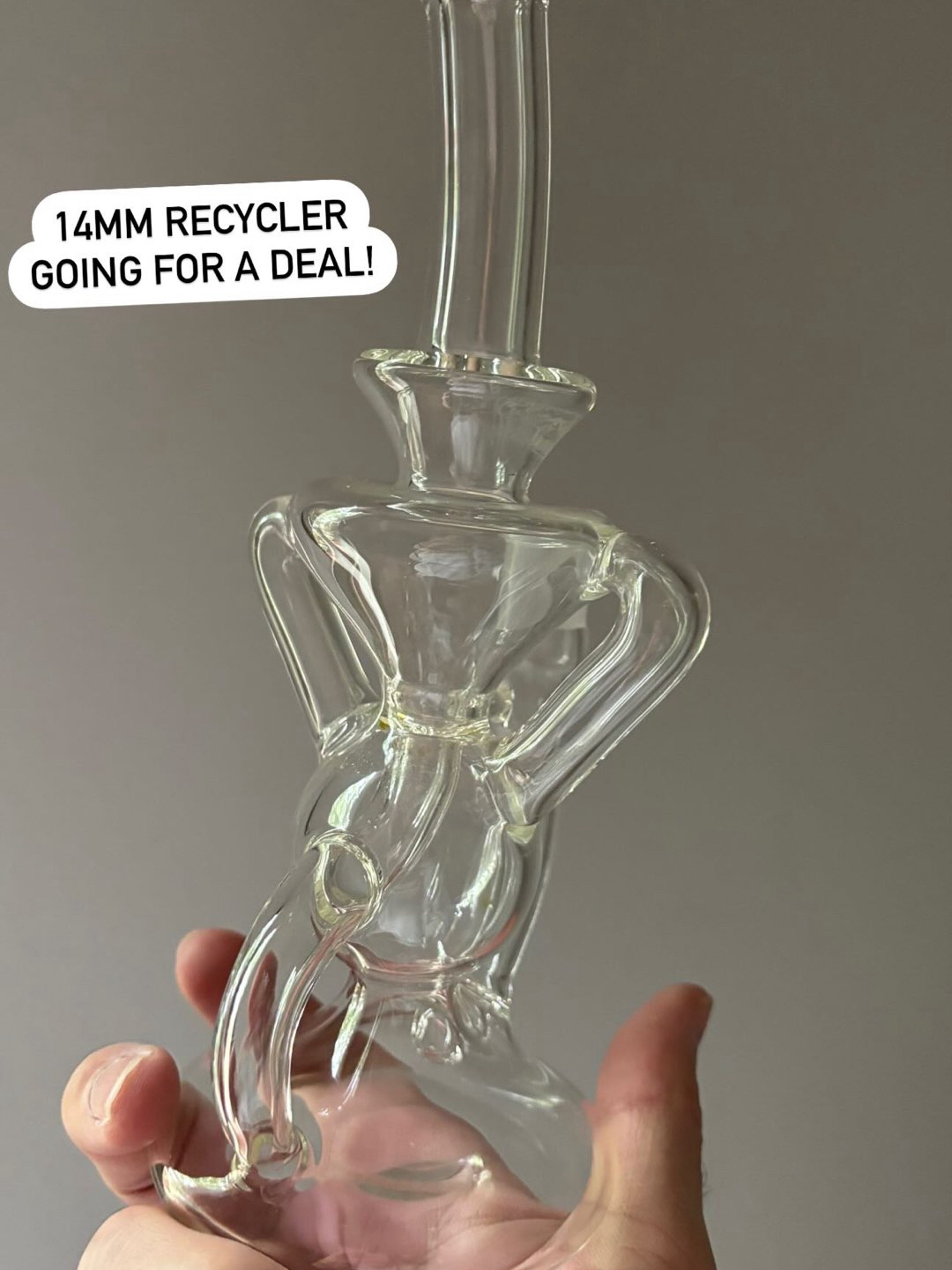 Preview pic of 14mm clear klein recycler american made in colorado