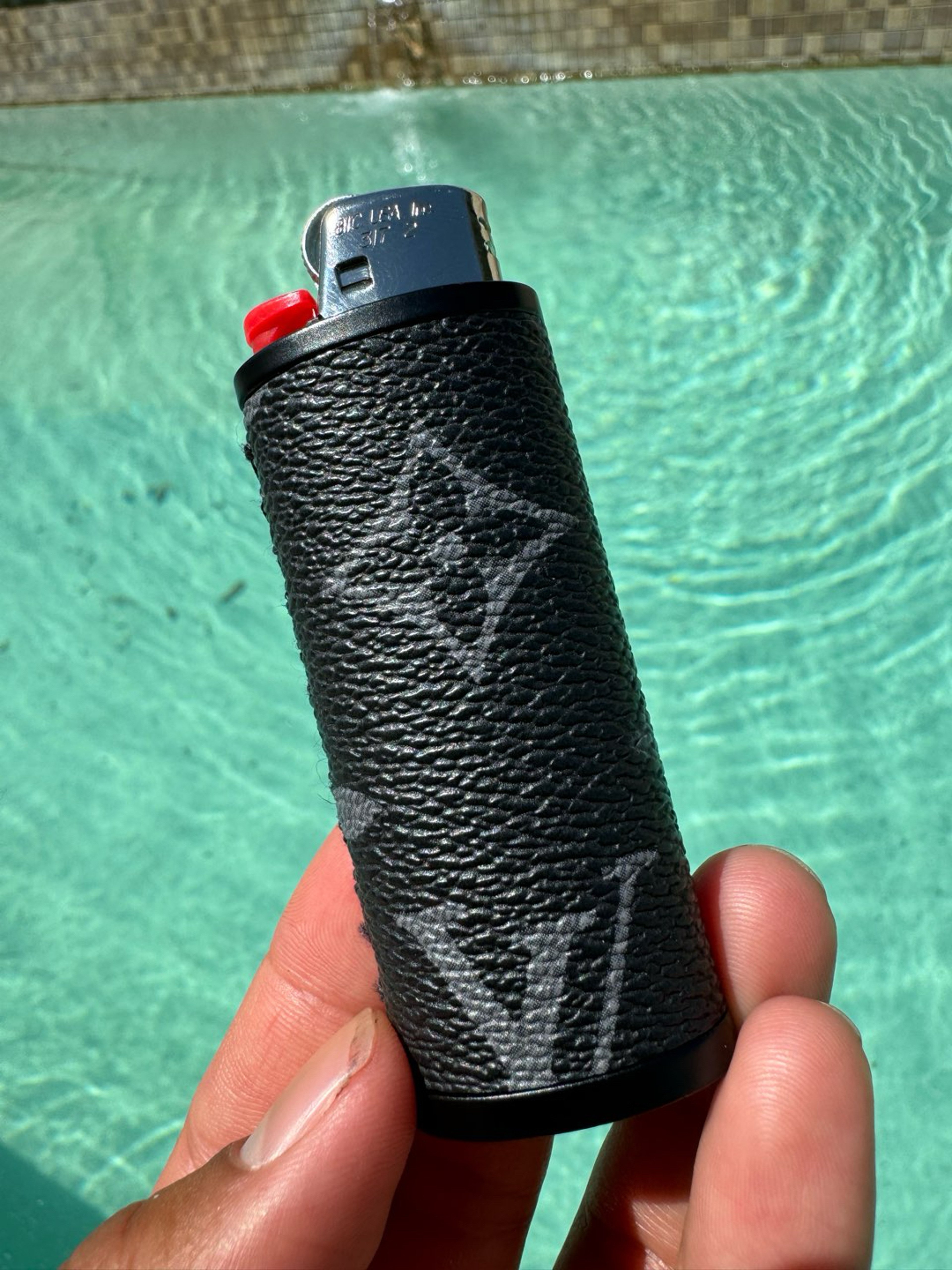 Preview pic of Black Monogram Lv Lighter Sleeve