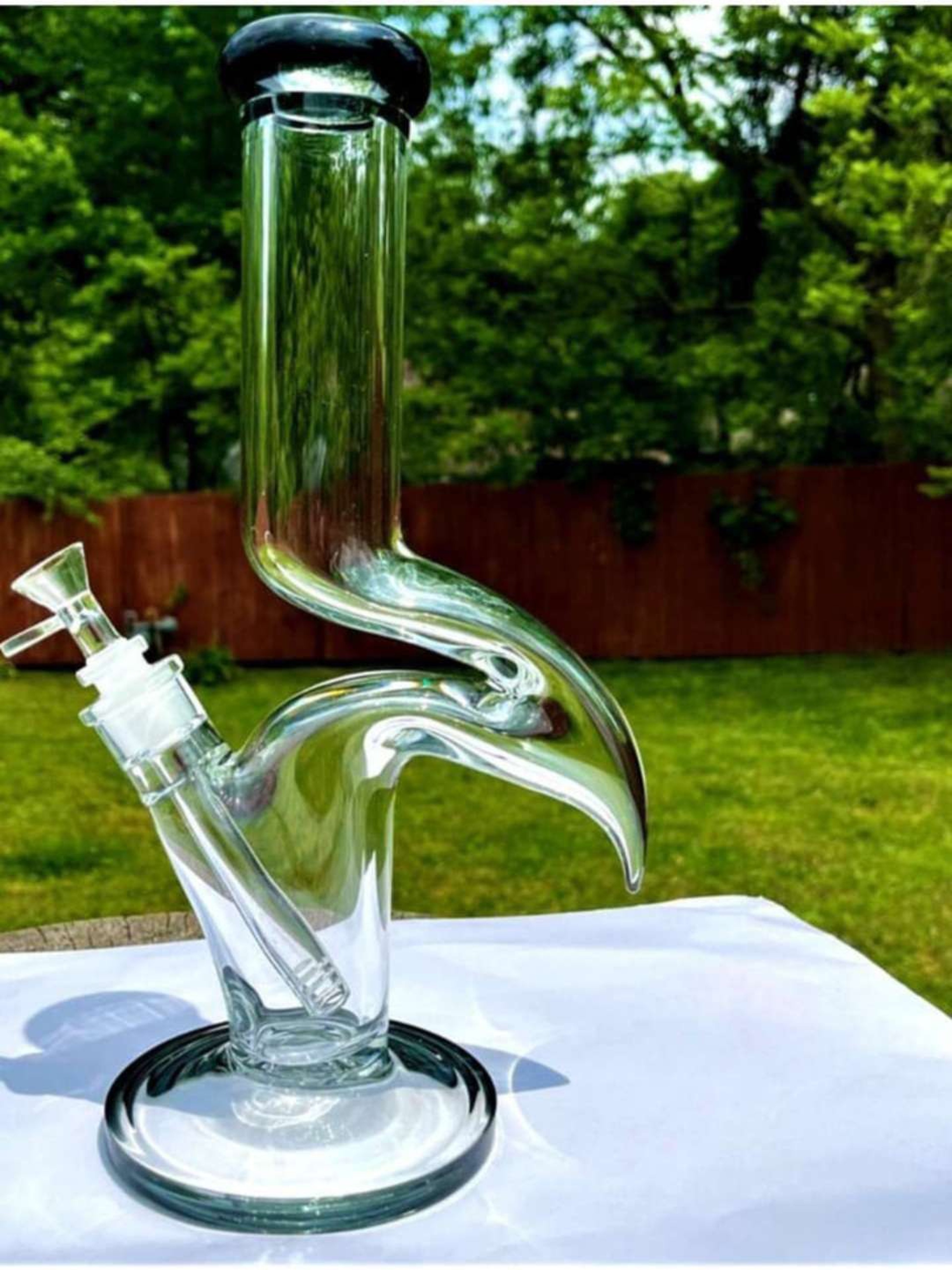 Preview pic of 14" Thick Glass Zong Recycler Rig