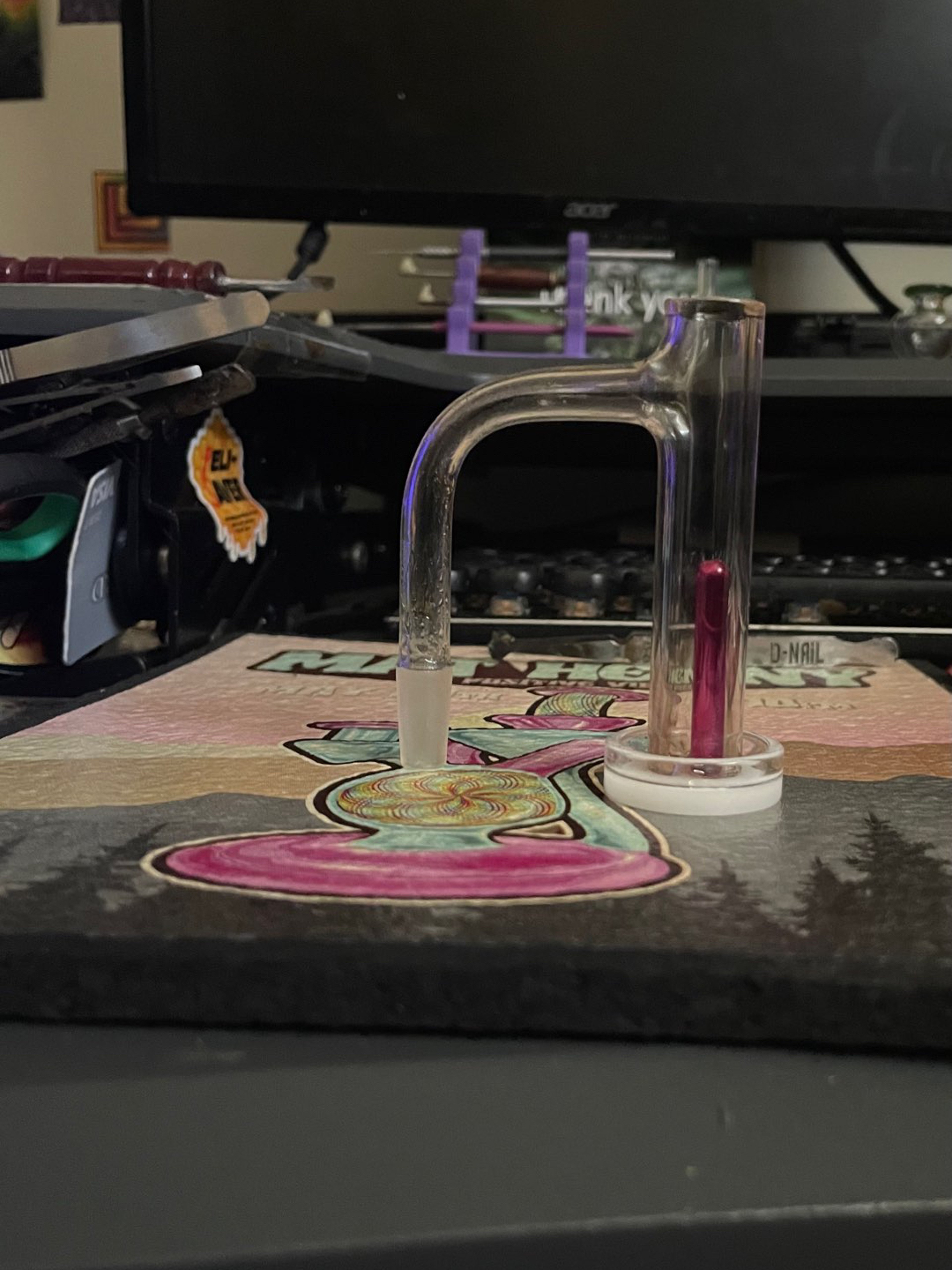 Preview pic of 10/90 Opaque Control Tower + 5x40 ruby pillar