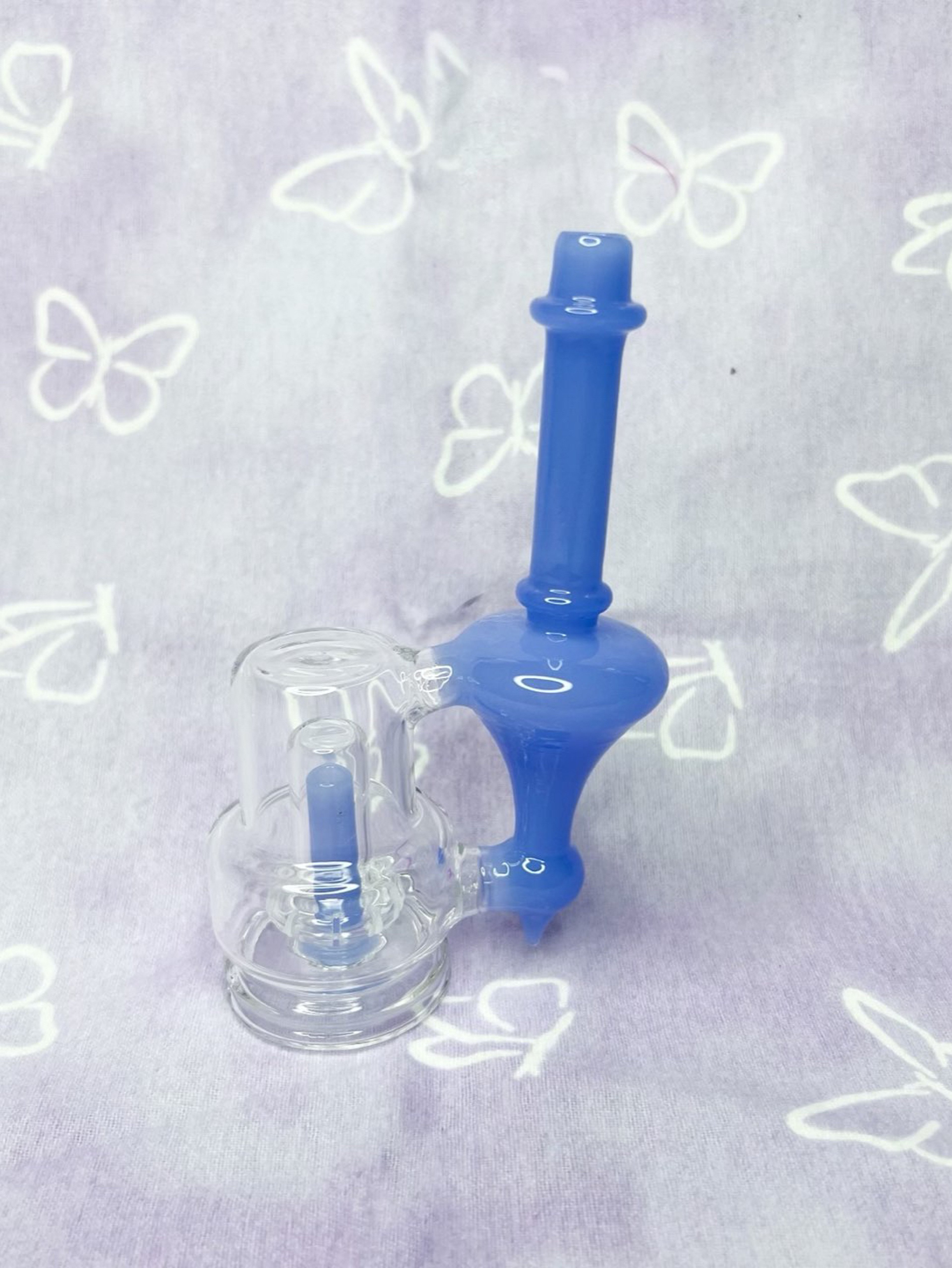 Preview pic of Milky Blue Recycler Puffco Glass Replacement