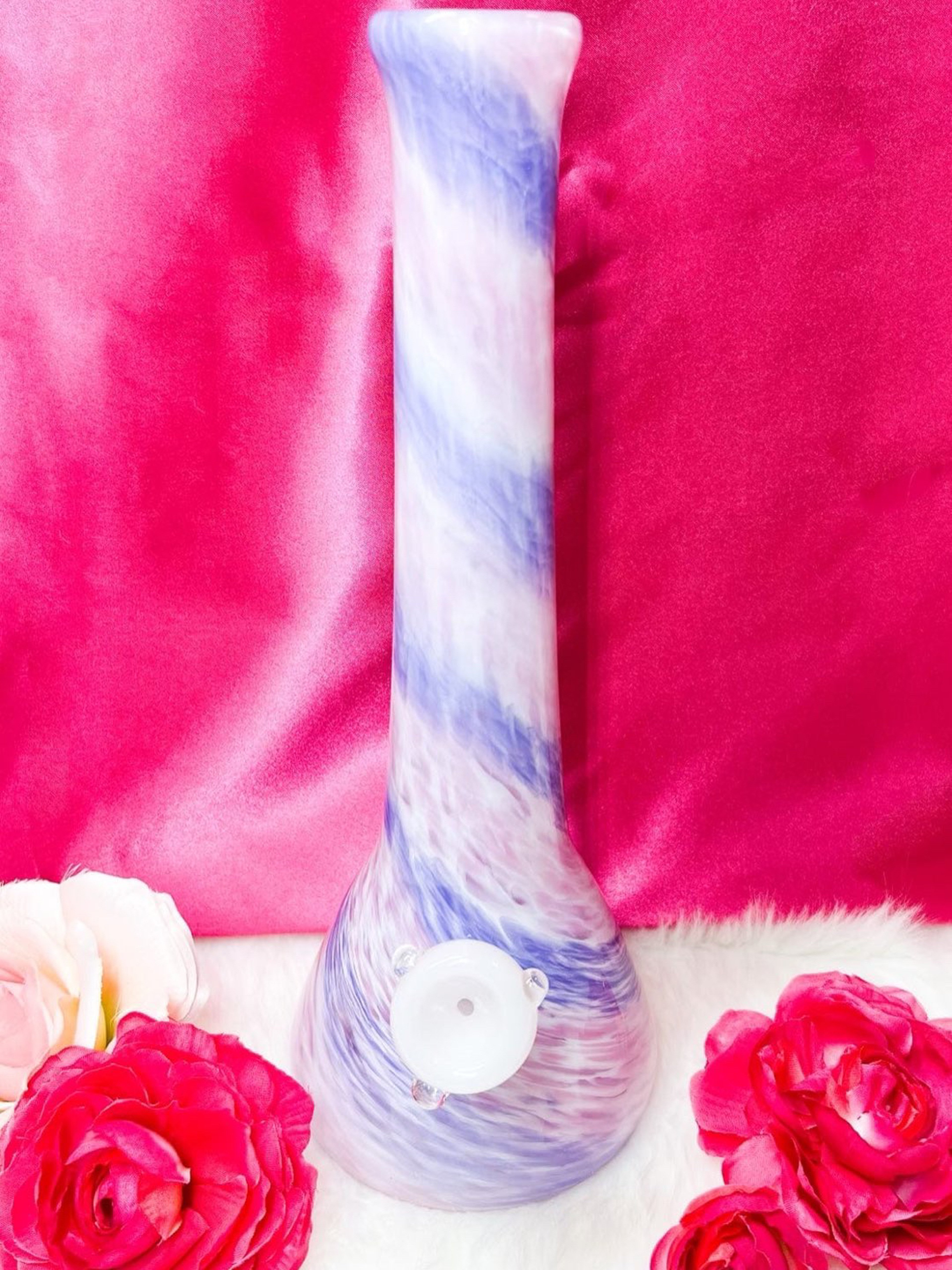 Preview pic of Noble Glass Pink & Purple Swirl Soft Glass Rig
