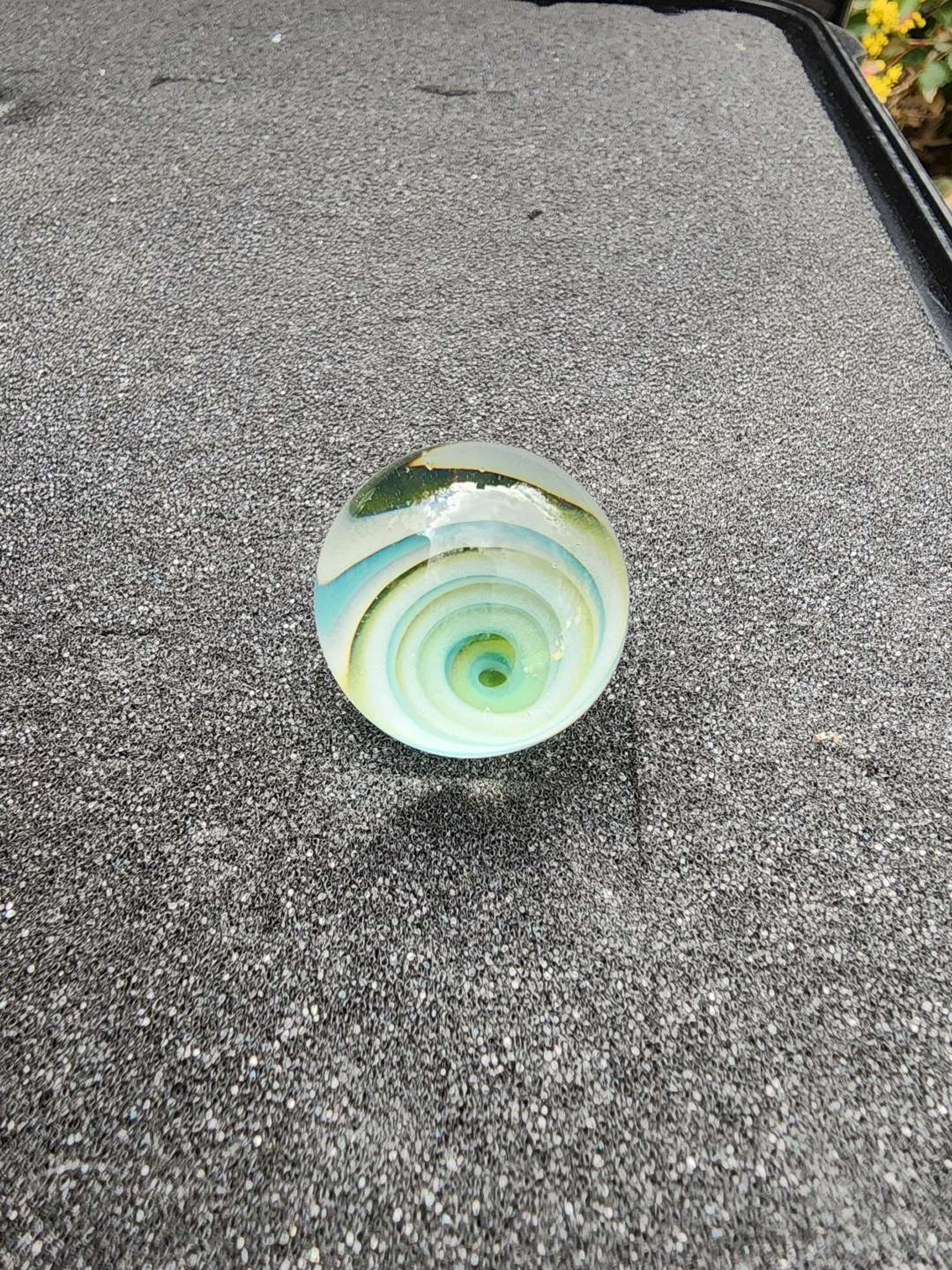 Preview pic of Blue, green, white vortex marble