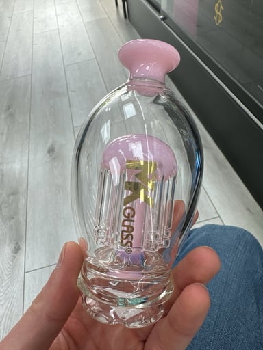 Preview pic of Mk 100 glass puffco peak attachment pink