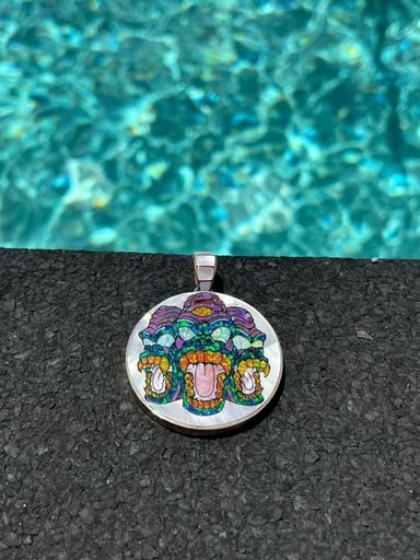 Preview pic of Firefly opal inlay pendant